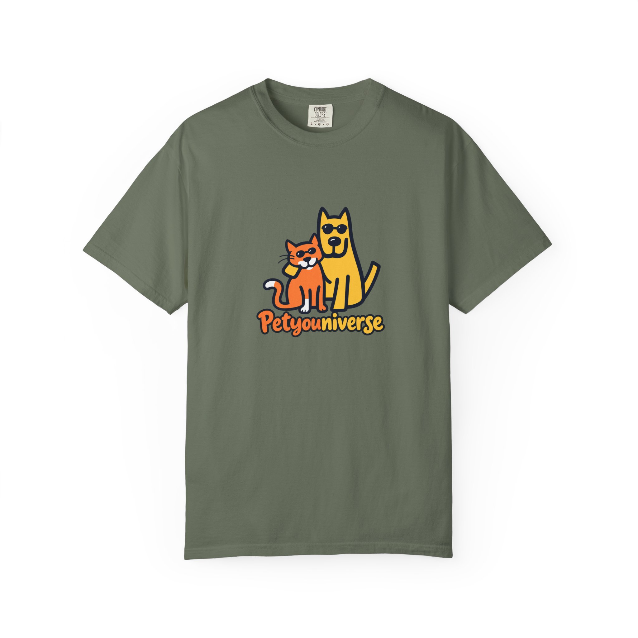 PetyoUniverse Cute Cat & Dog Graphic T-Shirt — Vintage Garment-Dyed Tee for Pet Lovers - Image 73