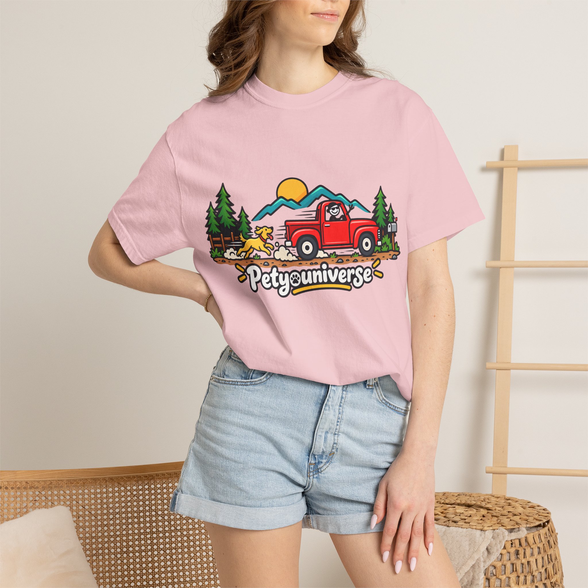 Petyuniverse Retro Truck & Dog Graphic T-Shirt - Image 83