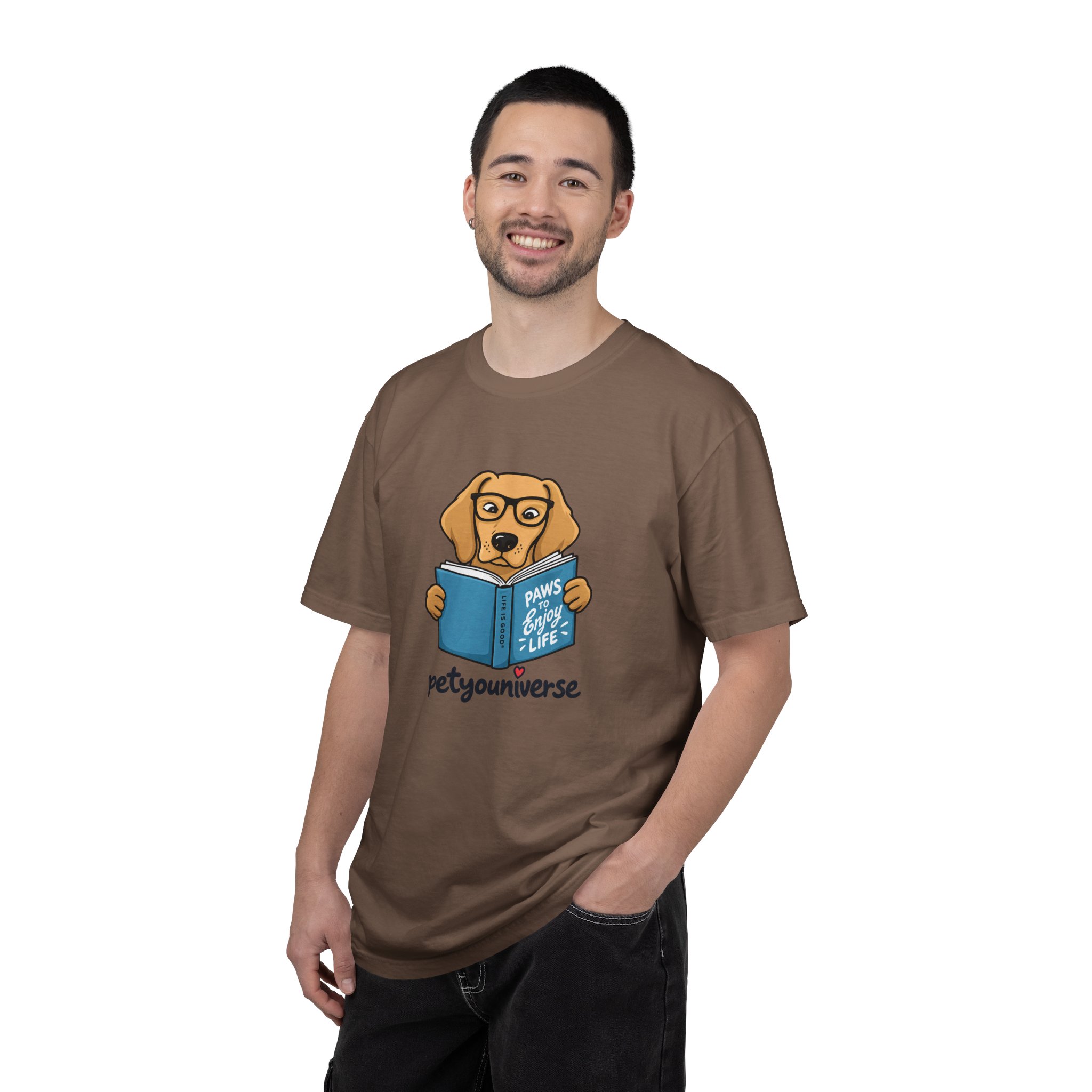 Dog Reading T-Shirt — "Paws & Books" Cute Booklover Pup Tee - Image 31