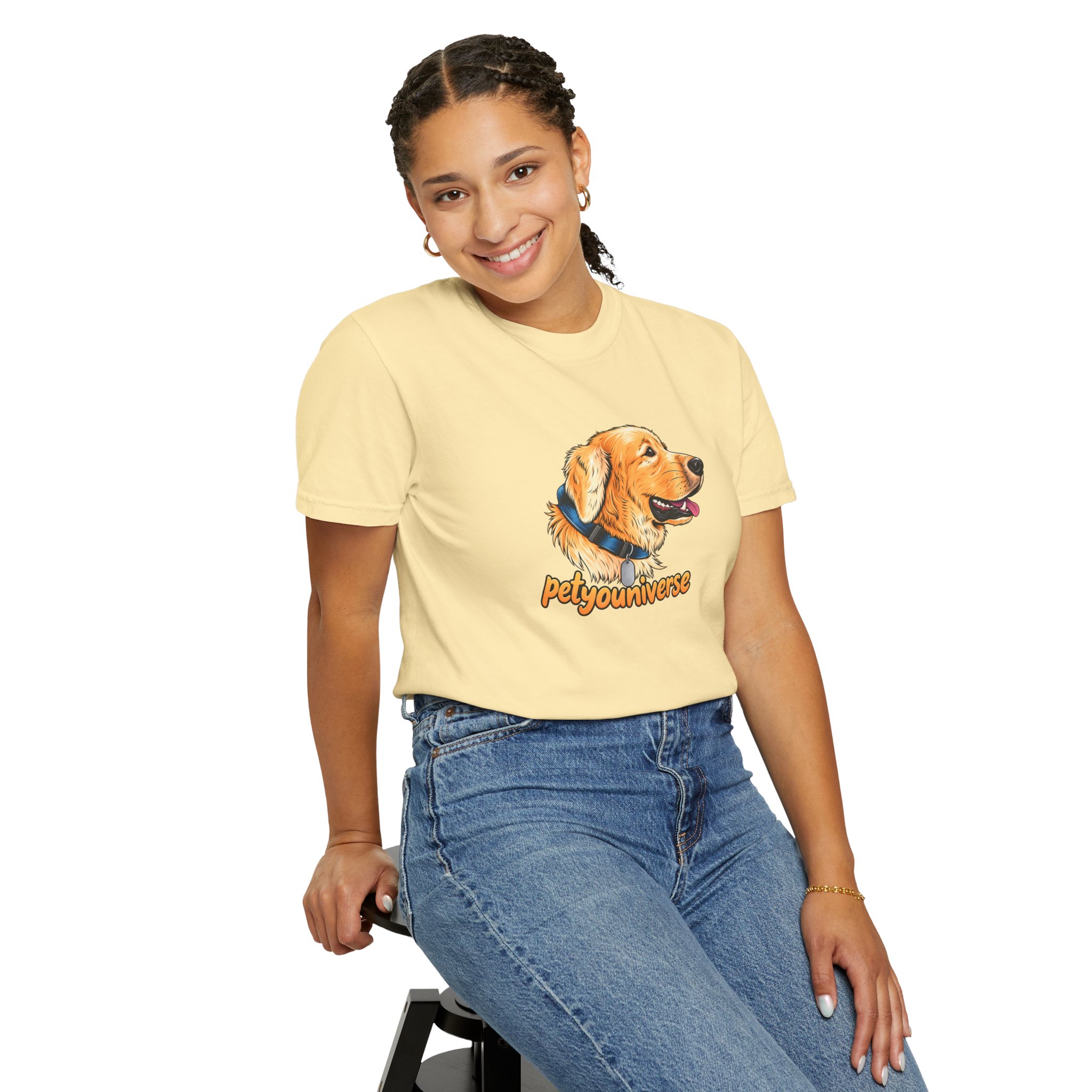 Golden Retriever Portrait T-Shirt – PetYoUniverse Graphic Tee - Image 15