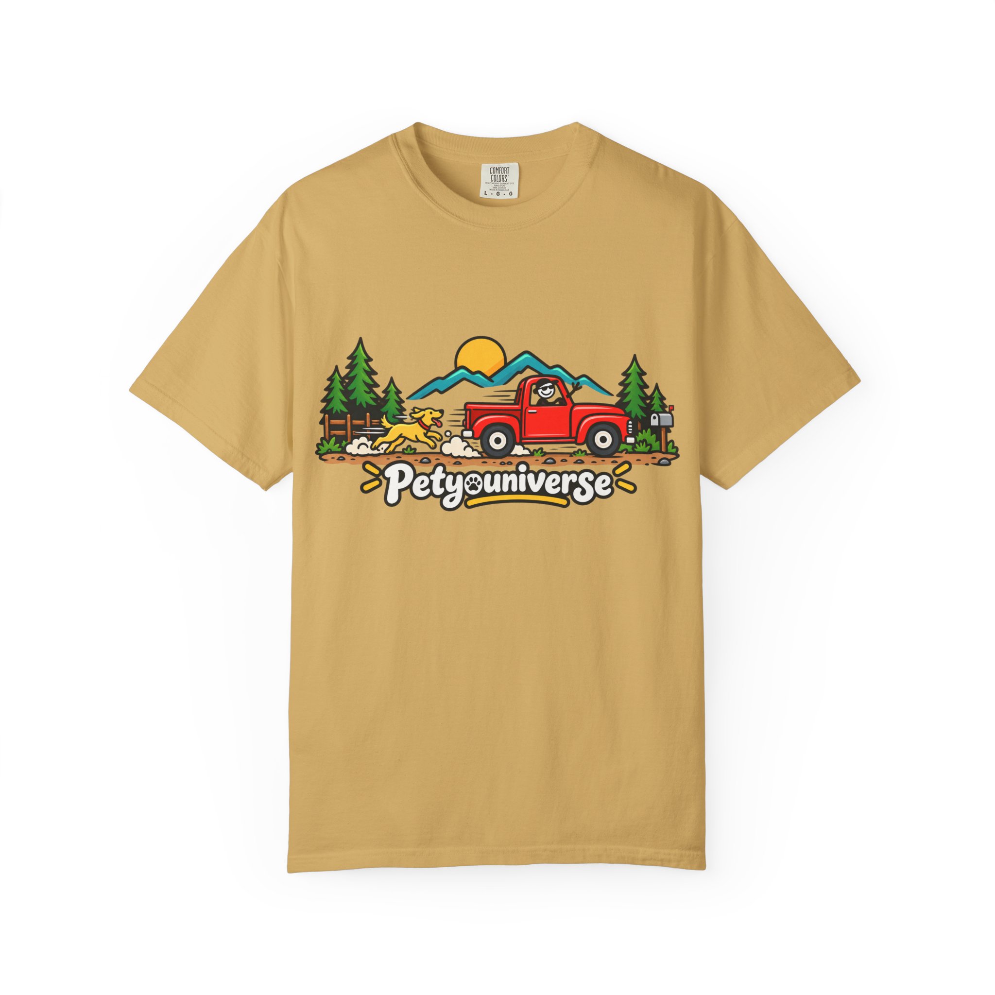 Petyuniverse Retro Truck & Dog Graphic T-Shirt - Image 10
