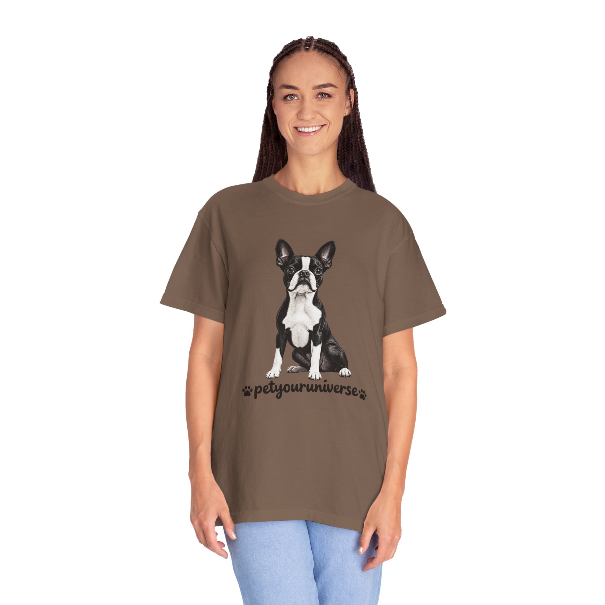 Boston Terrier Graphic T-Shirt — "PetYoUniverse" Dog Lover Tee - Image 23