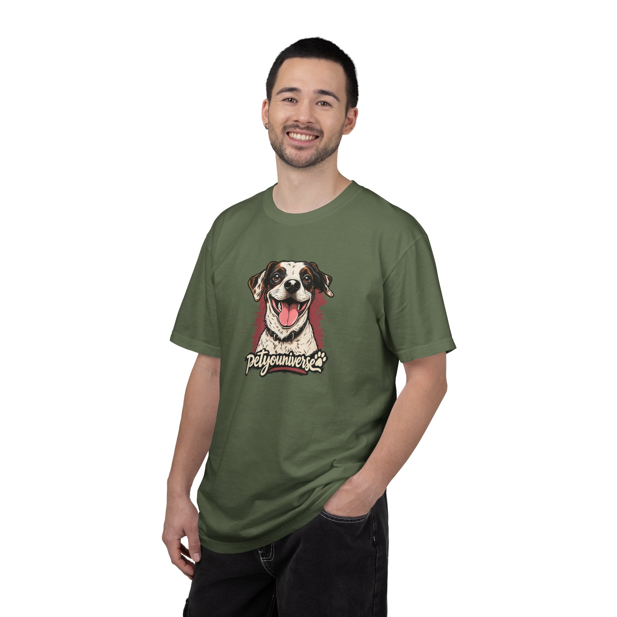 Dog Lover T-Shirt — Smiling Pup "Petyouniverse" Graphic Tee - Image 36