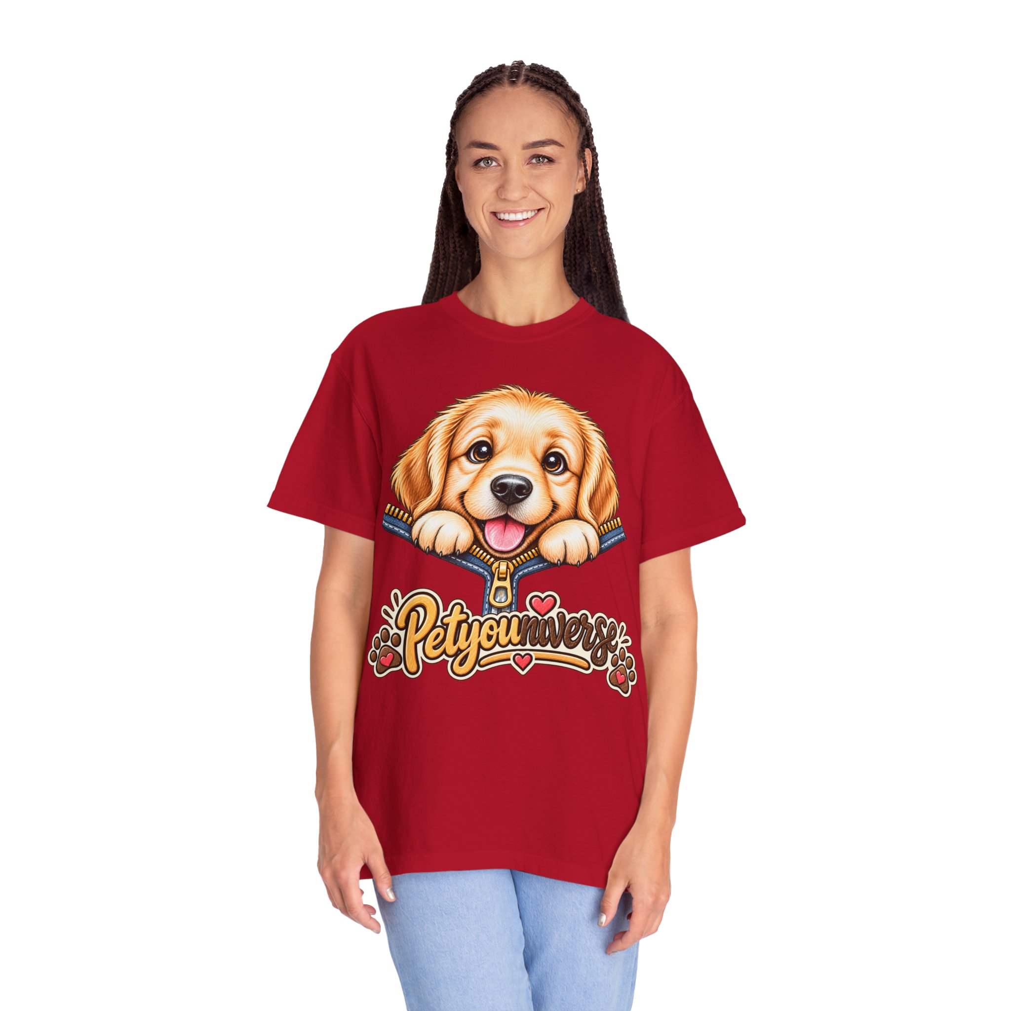 Golden Retriever Puppy "PetYoUniverse" T-Shirt - Image 140