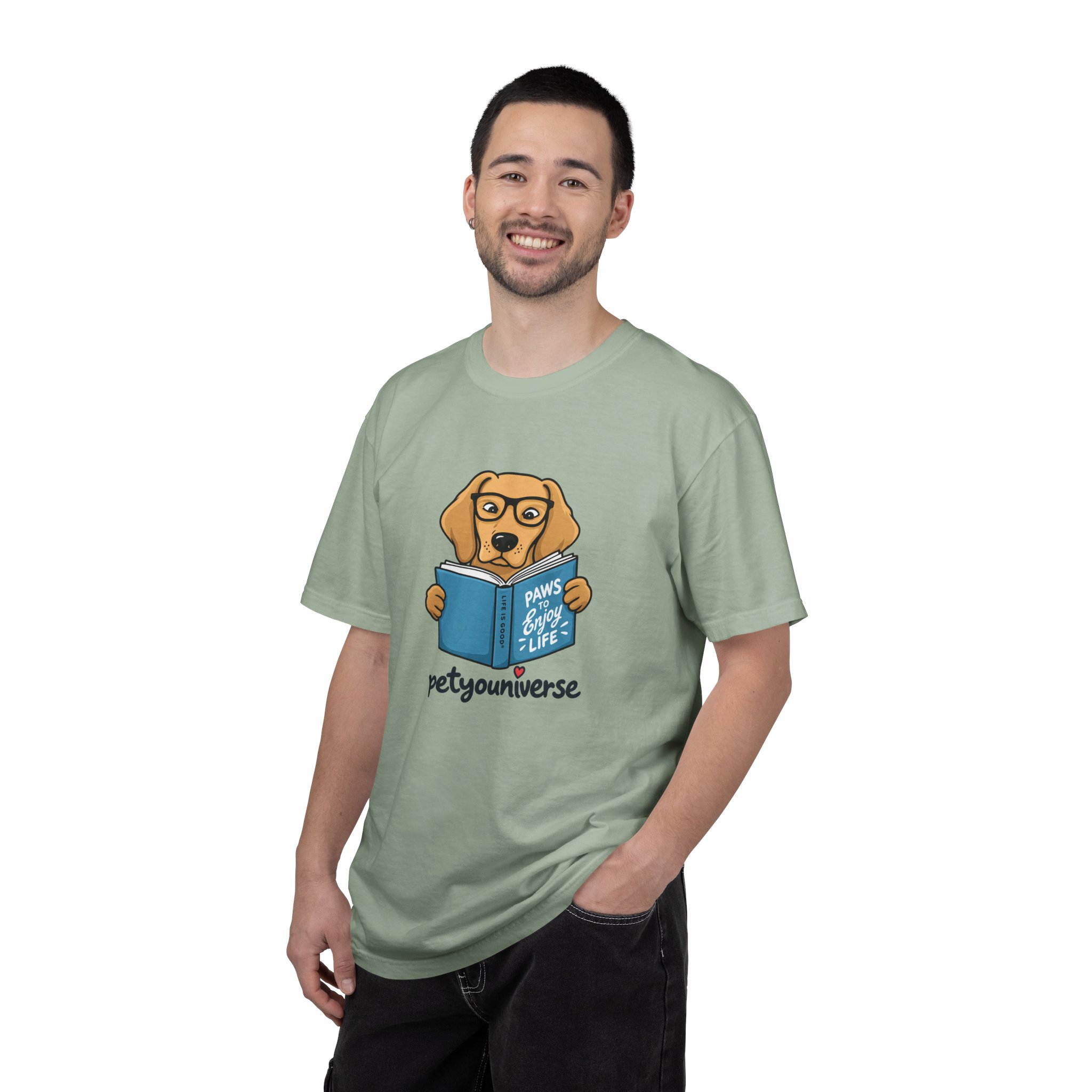 Dog Reading T-Shirt — "Paws & Books" Cute Booklover Pup Tee - Image 58
