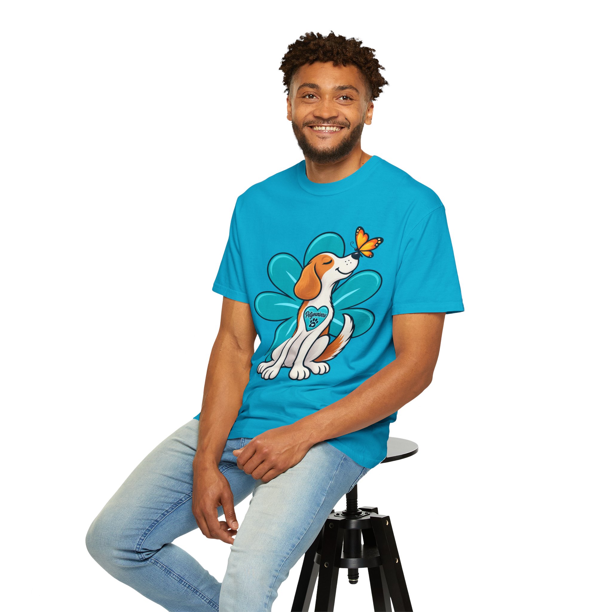 Beagle & Butterfly Graphic T-Shirt - Image 104