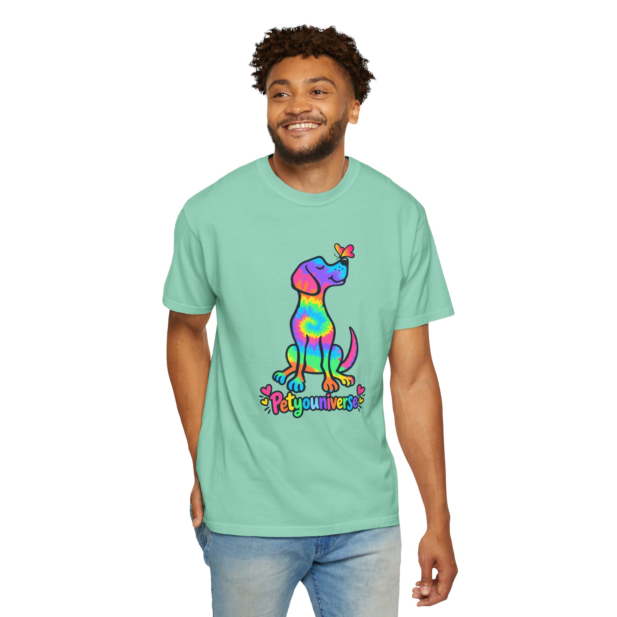 Tie-Dye Puppy T-Shirt — Colorful "PetYoUniverse" Dog Graphic Tee - Image 70