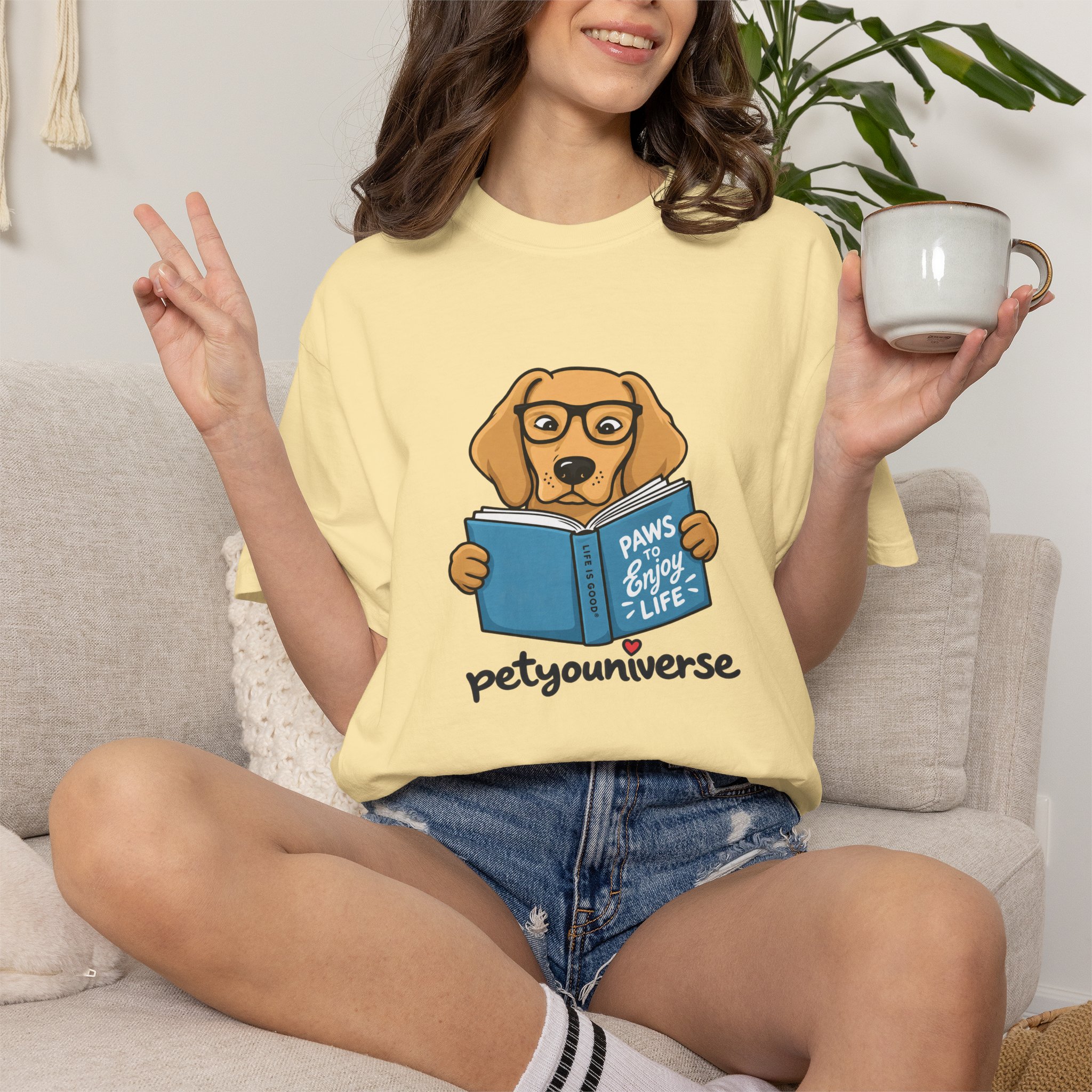 Dog Reading T-Shirt — "Paws & Books" Cute Booklover Pup Tee - Image 12