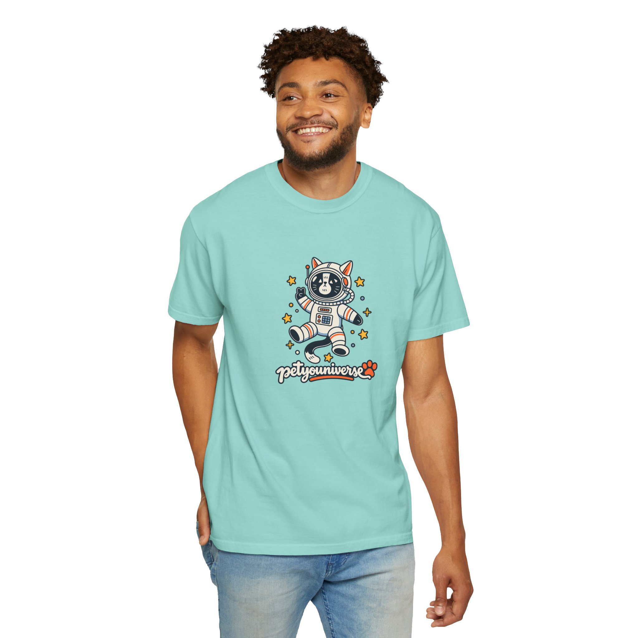 Astronaut Dog T-Shirt — 'PetYoUniverse' Cute Space Pup Tee - Image 88