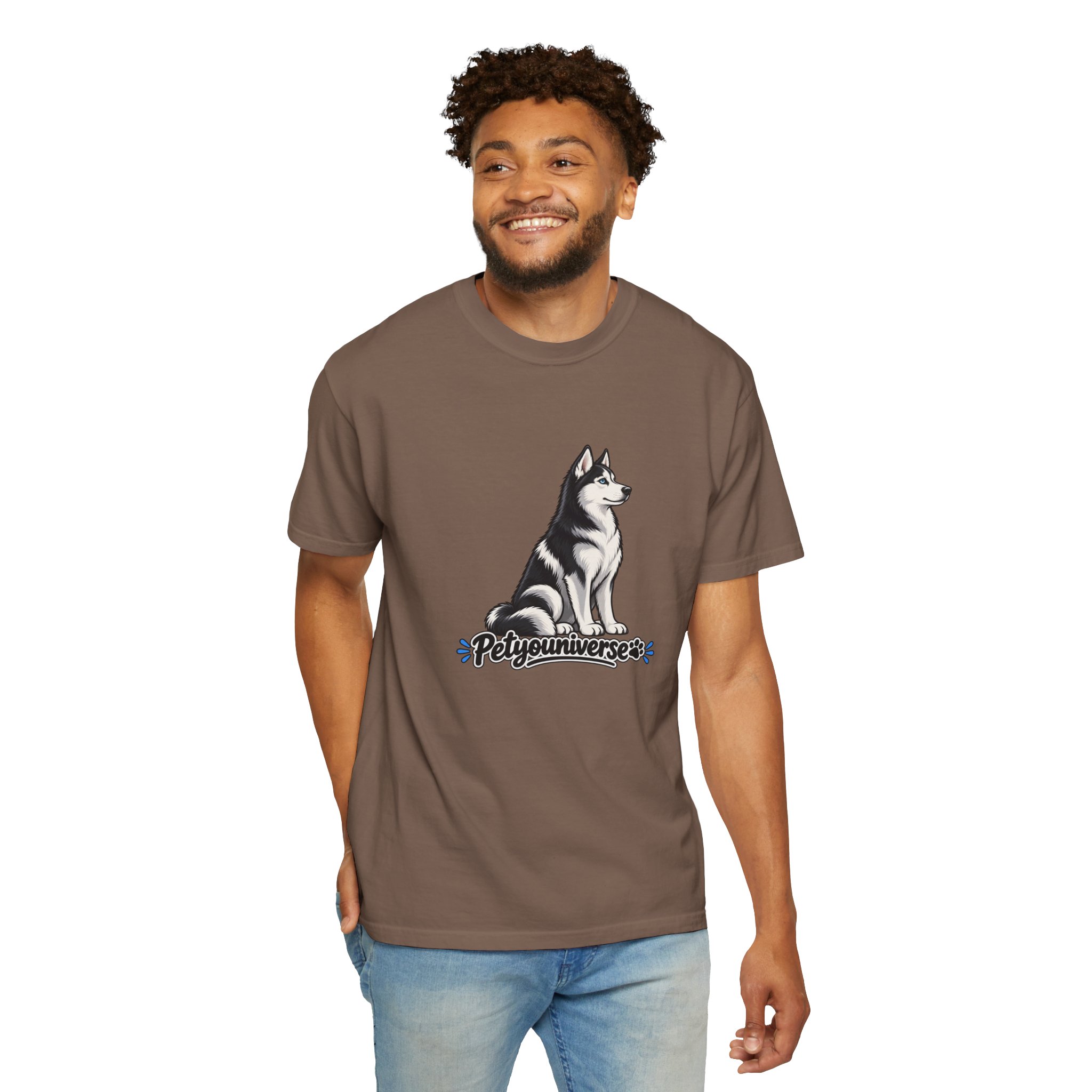 Husky Graphic T-Shirt — 'PetYoUniverse' Retro Dog Tee - Image 43