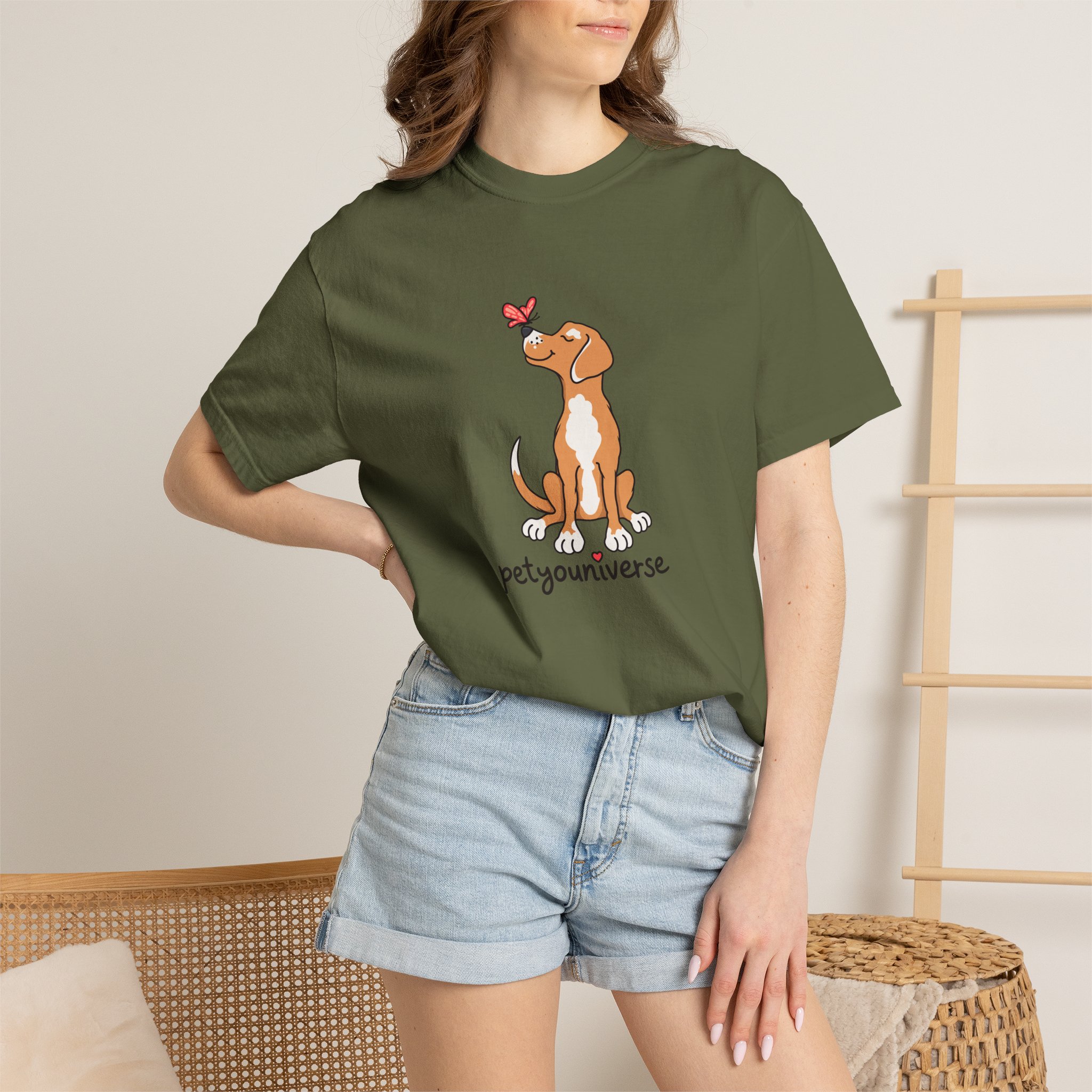 PetYoUniverse Cute Dog & Butterfly T‑Shirt - Image 38