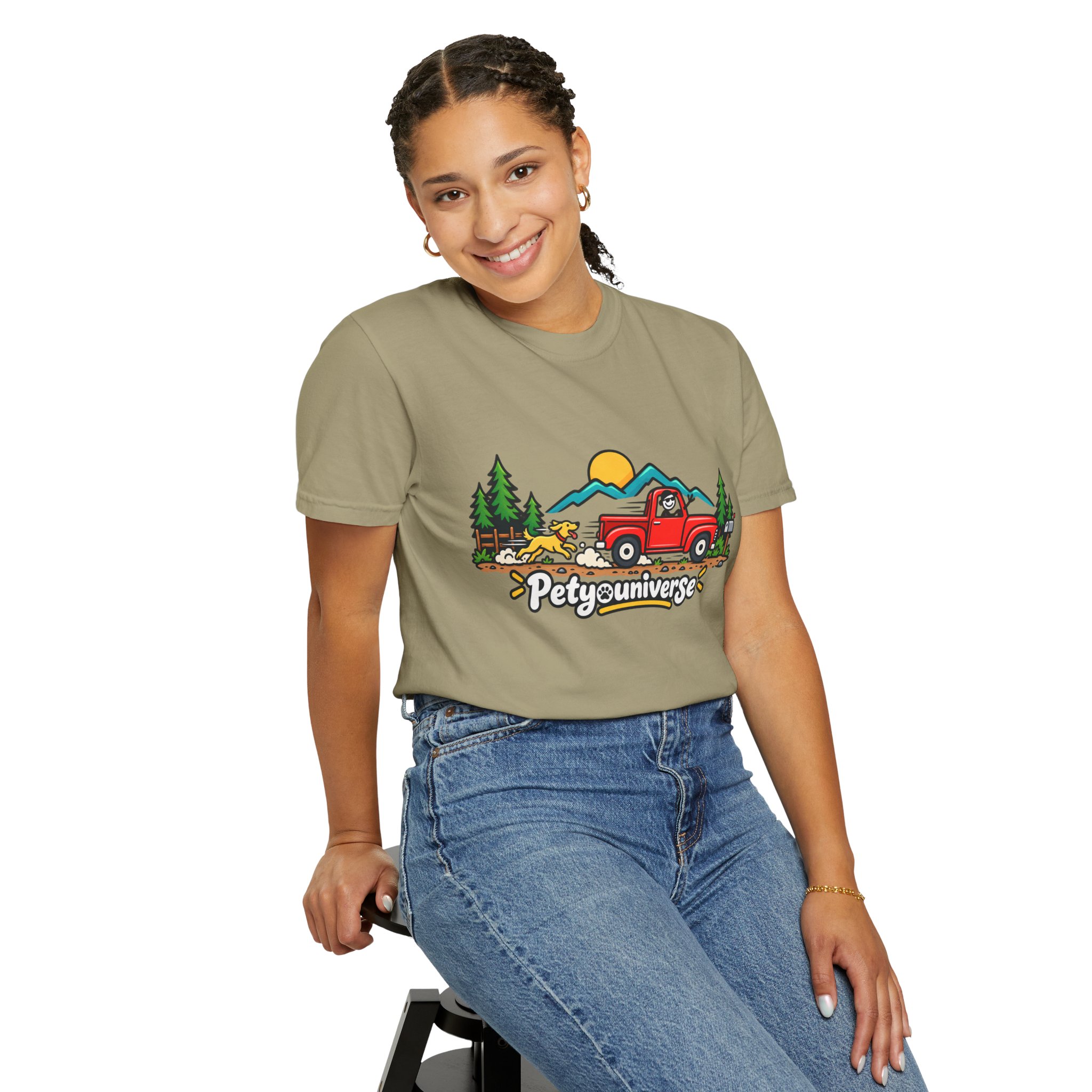 Petyuniverse Retro Truck & Dog Graphic T-Shirt - Image 33