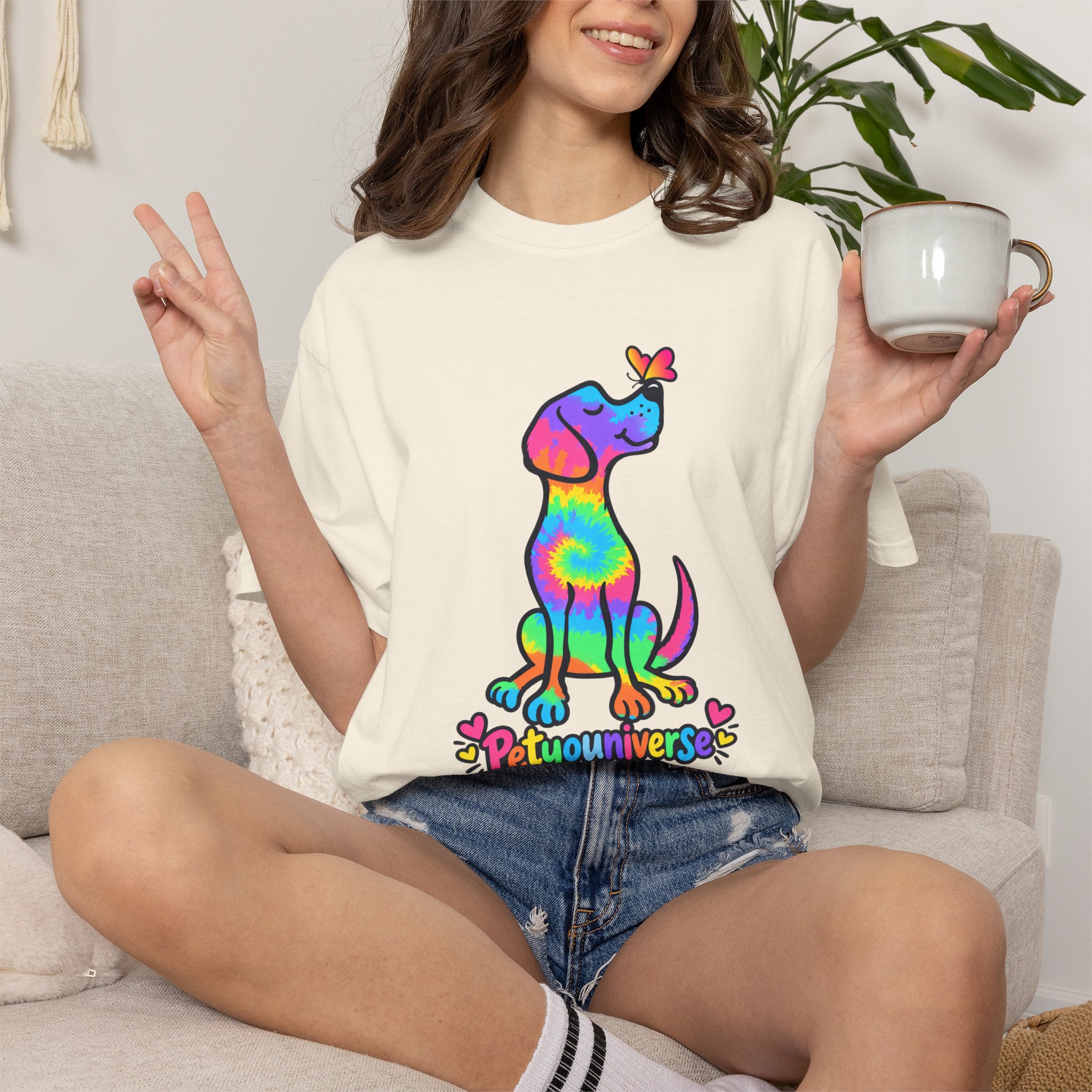 Tie-Dye Puppy T-Shirt — Colorful "PetYoUniverse" Dog Graphic Tee - Image 12