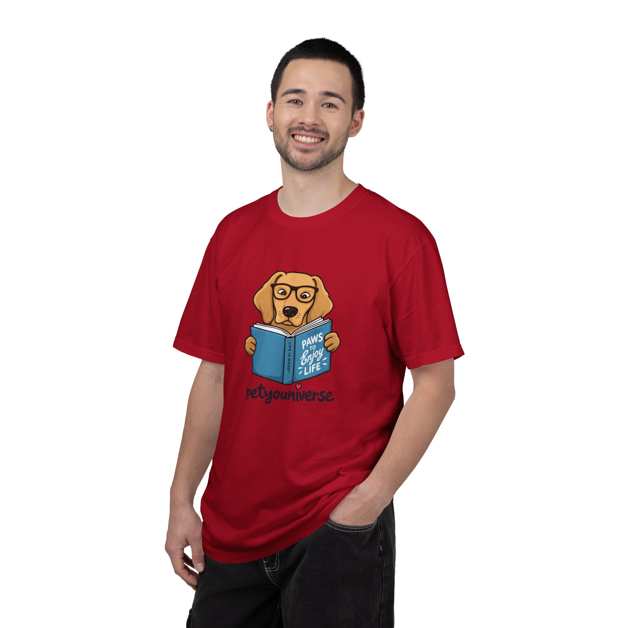 Dog Reading T-Shirt — "Paws & Books" Cute Booklover Pup Tee - Image 94