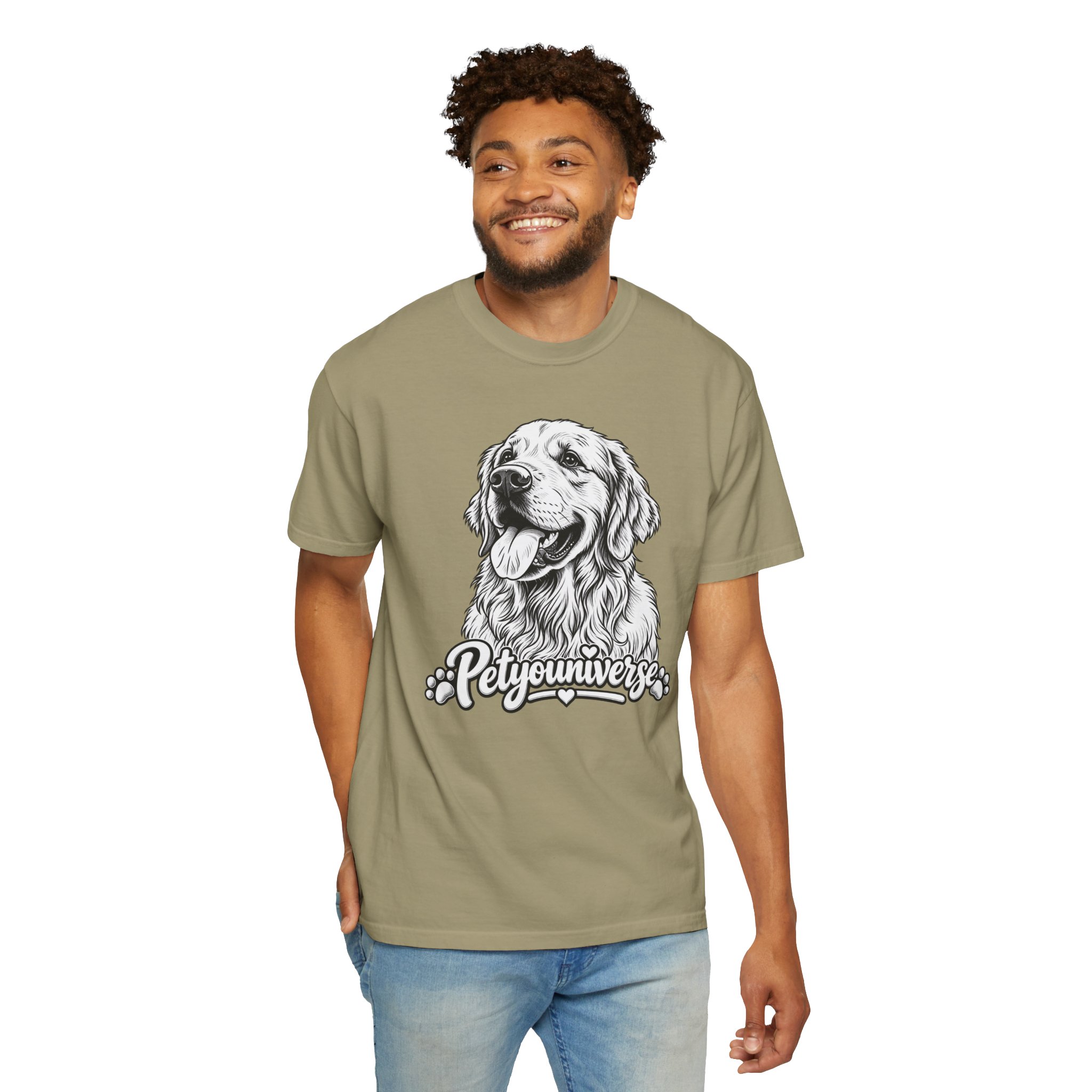 PetYoUniverse Golden Retriever Graphic T-Shirt — Cute Dog Portrait Tee - Image 25