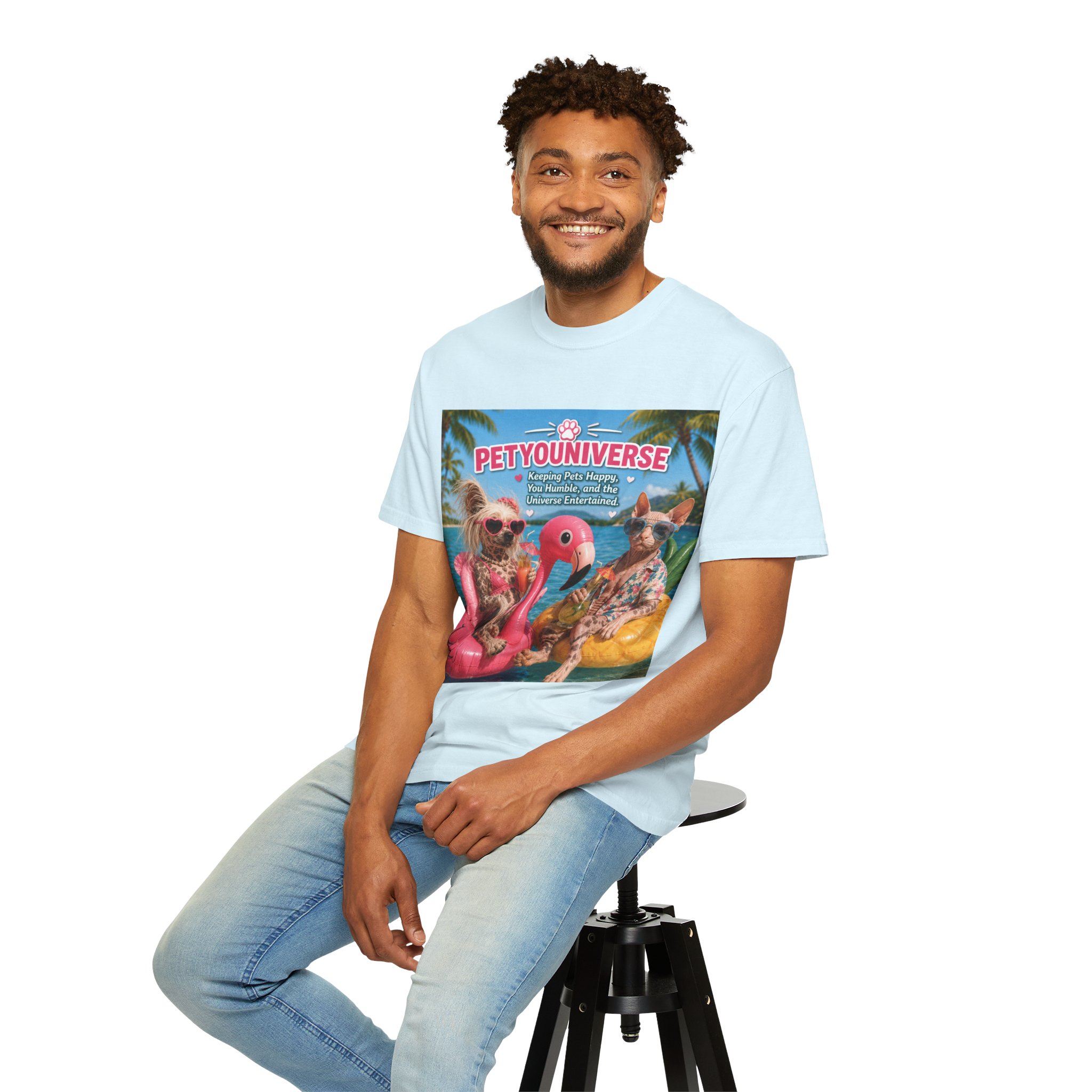 T-Shirt — "Petyouniverse" Summer Dog Vacation Graphic Tee - Image 77