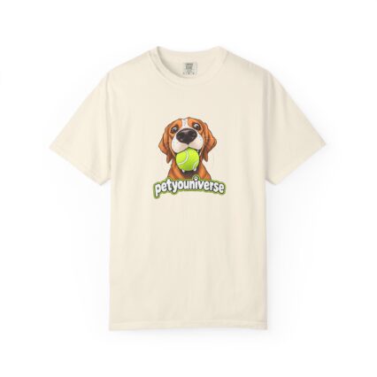 PetYoUniverse Tee — Cute Dog Holding Tennis Ball Graphic T‑Shirt