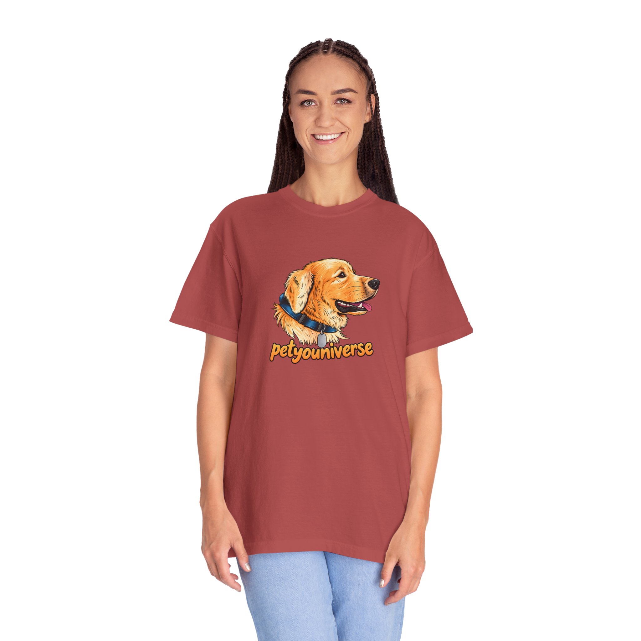 Golden Retriever Portrait T-Shirt – PetYoUniverse Graphic Tee - Image 113