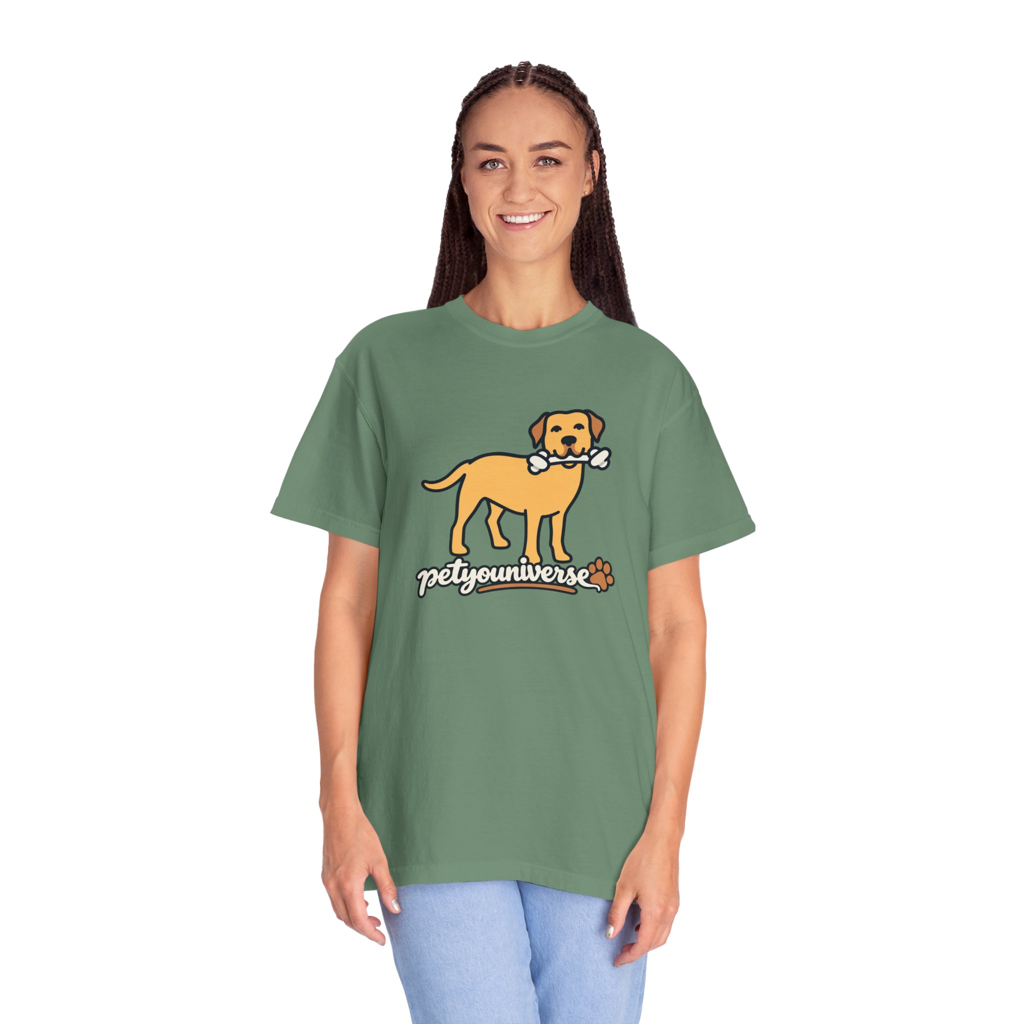 Dog Bone Graphic T-Shirt — "PetYoUniverse" Puppy Tee - Image 77