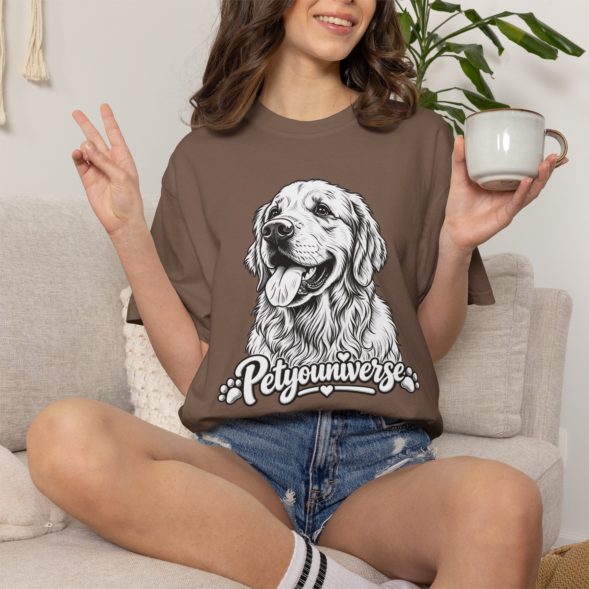 PetYoUniverse Golden Retriever Graphic T-Shirt — Cute Dog Portrait Tee - Image 30