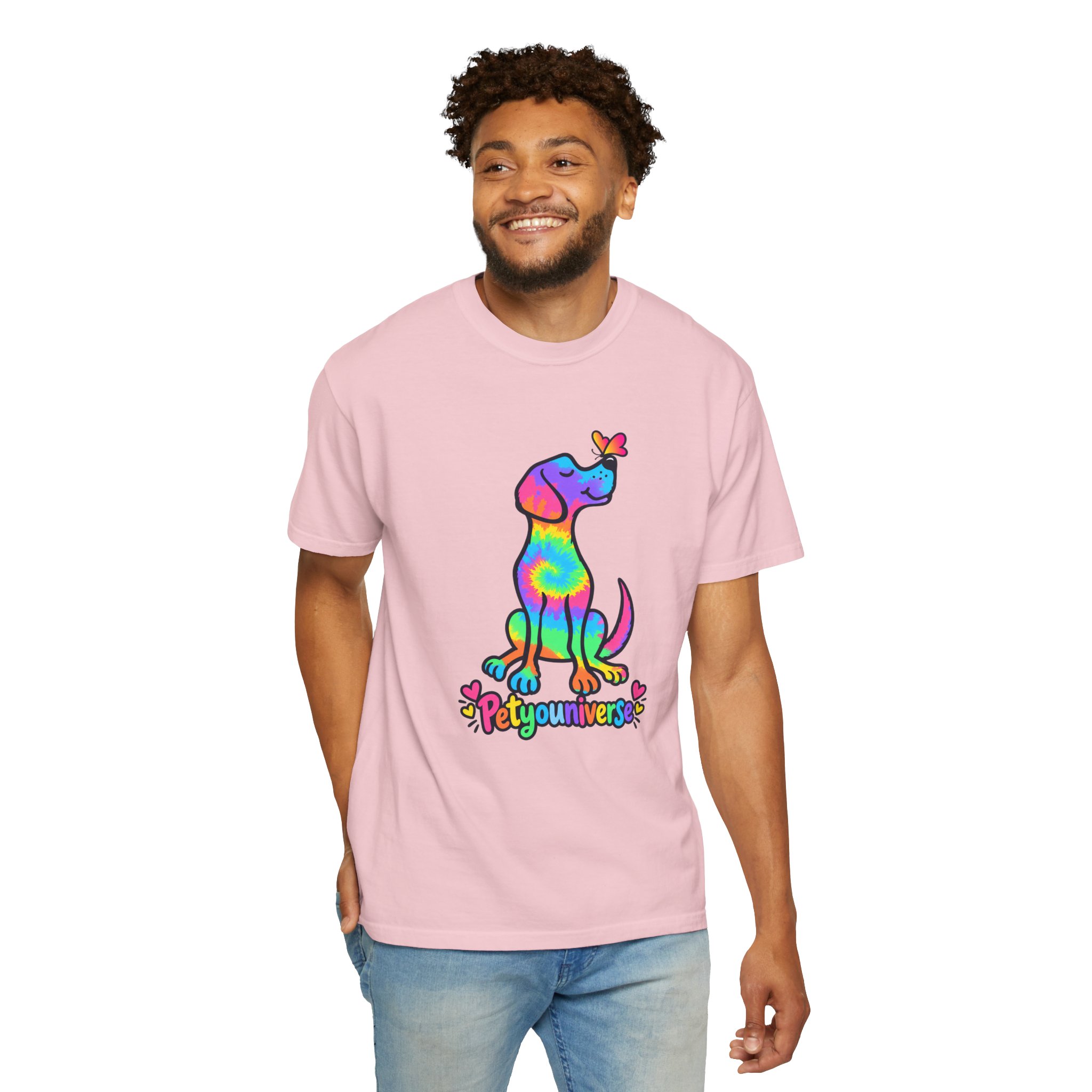 Tie-Dye Puppy T-Shirt — Colorful "PetYoUniverse" Dog Graphic Tee - Image 106