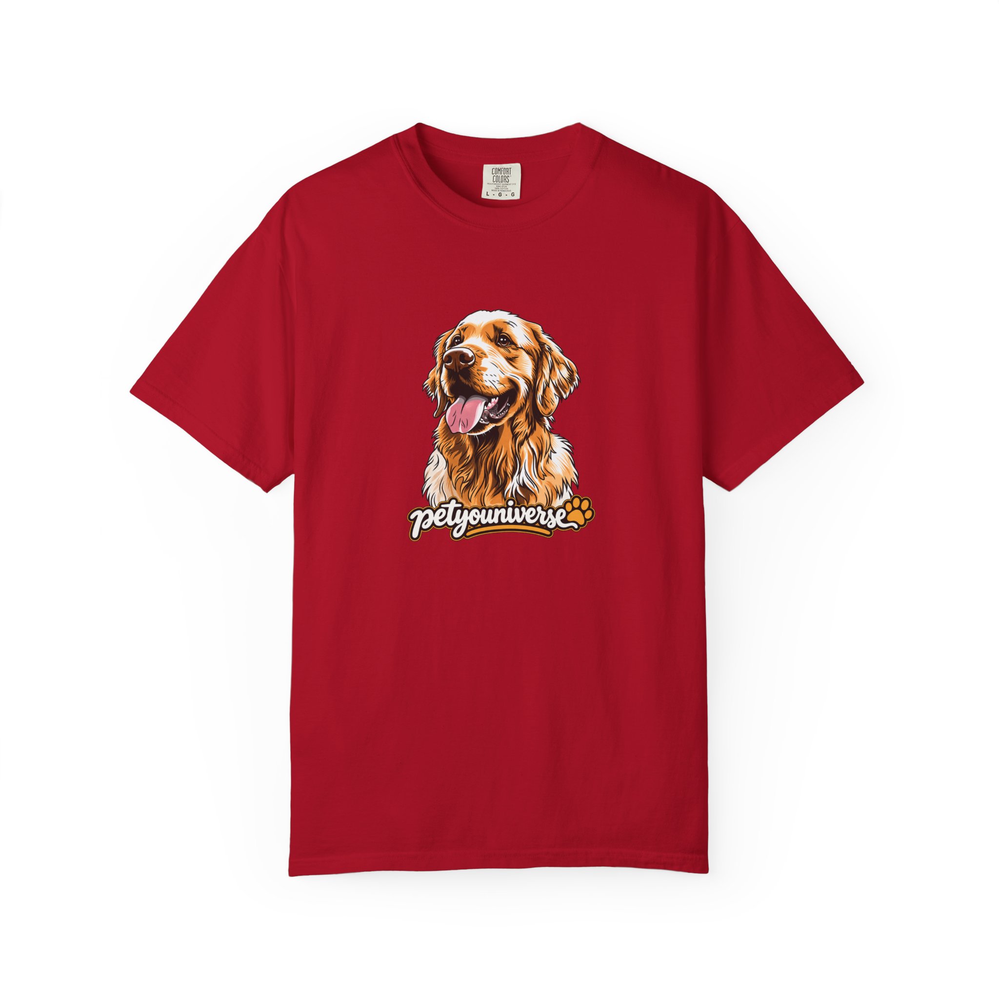 Dog Lover T-Shirt — Golden Retriever Portrait "PetYoUniverse" Graphic - Image 136