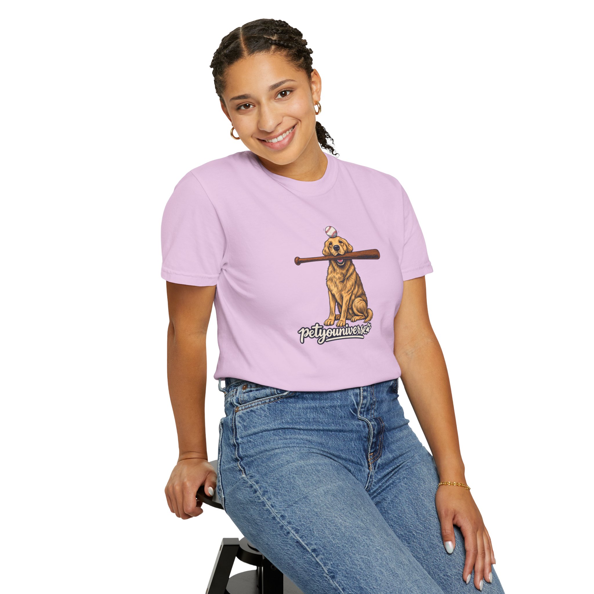 Golden Retriever Baseball Dog T-Shirt — “PetYoUniverse” Vintage Graphic Tee - Image 114