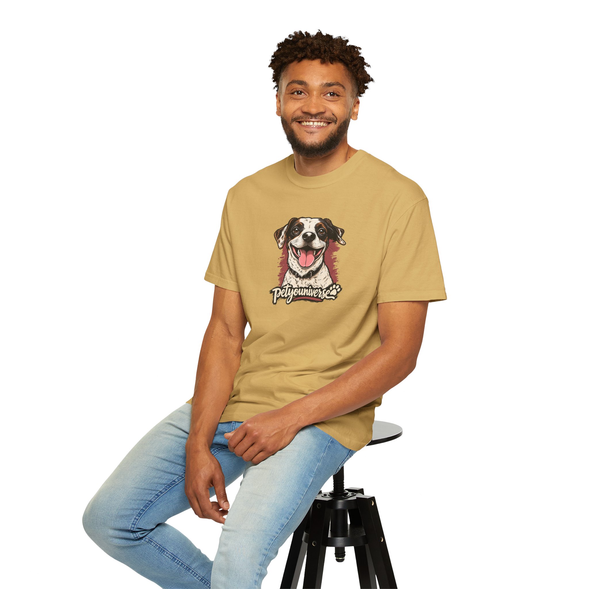 Dog Lover T-Shirt — Smiling Pup "Petyouniverse" Graphic Tee - Image 15