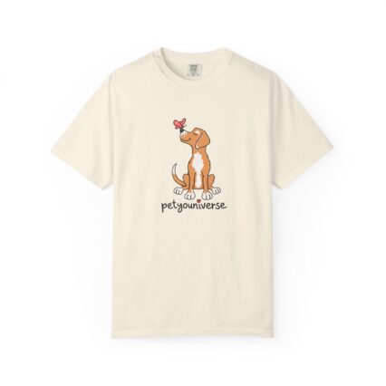 PetYoUniverse Cute Dog & Butterfly T‑Shirt