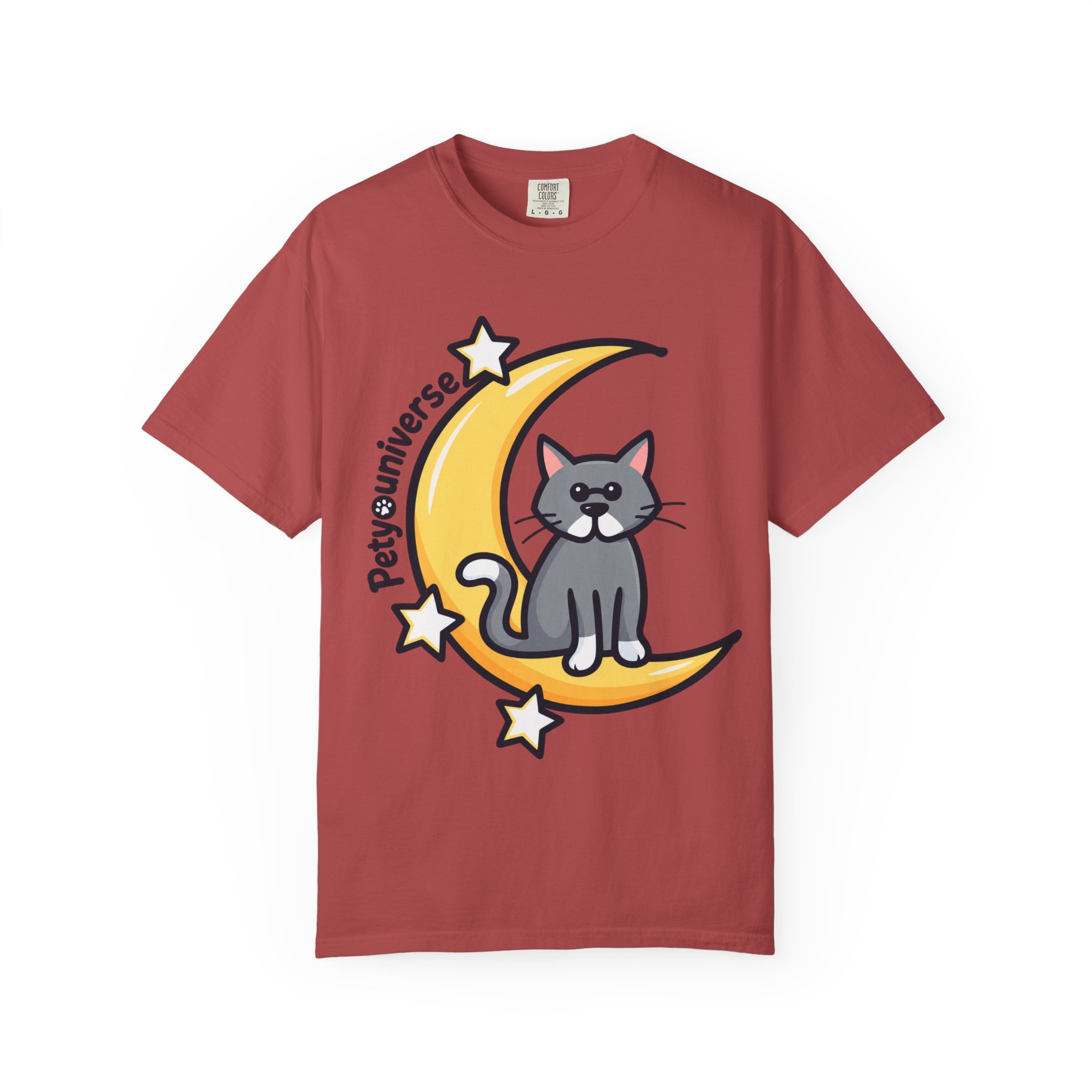 Cat on the Moon T-Shirt — "PetYoUniverse" Cute Cat Graphic Tee - Image 118