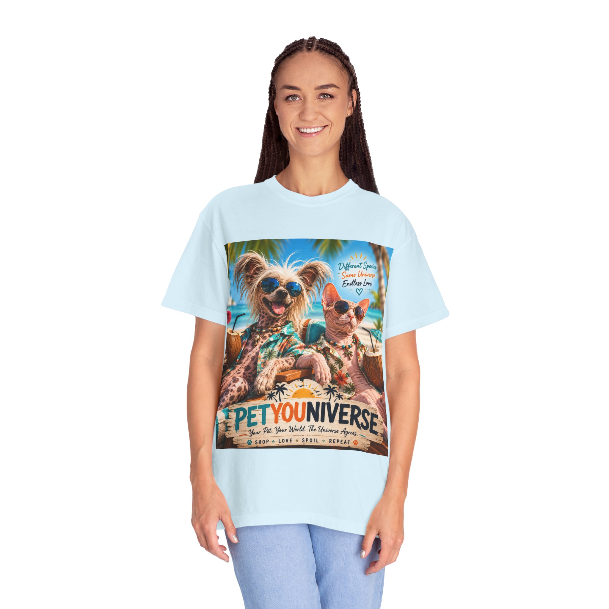 PetYoUniverse Beach Dogs T-Shirt — Tropical Pet Vacation Graphic Tee - Image 95