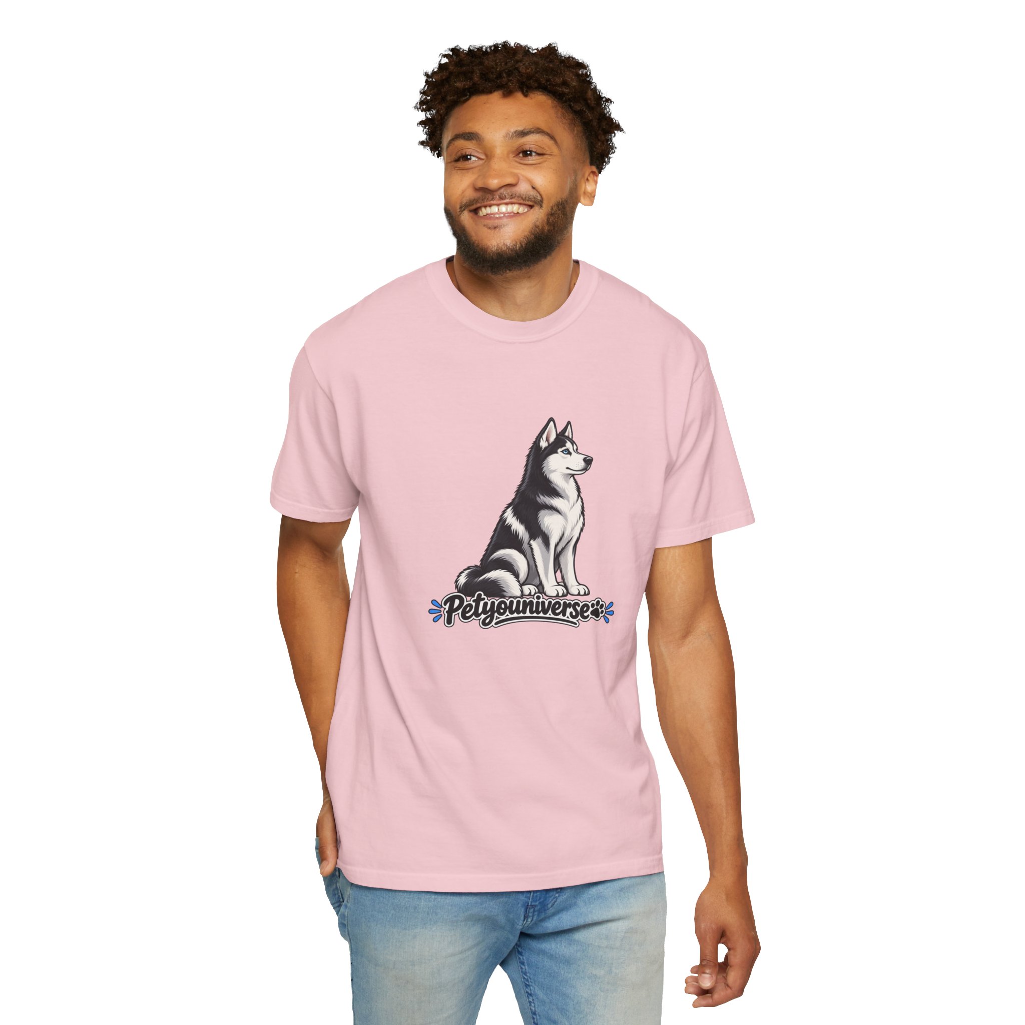 Husky Graphic T-Shirt — 'PetYoUniverse' Retro Dog Tee - Image 115