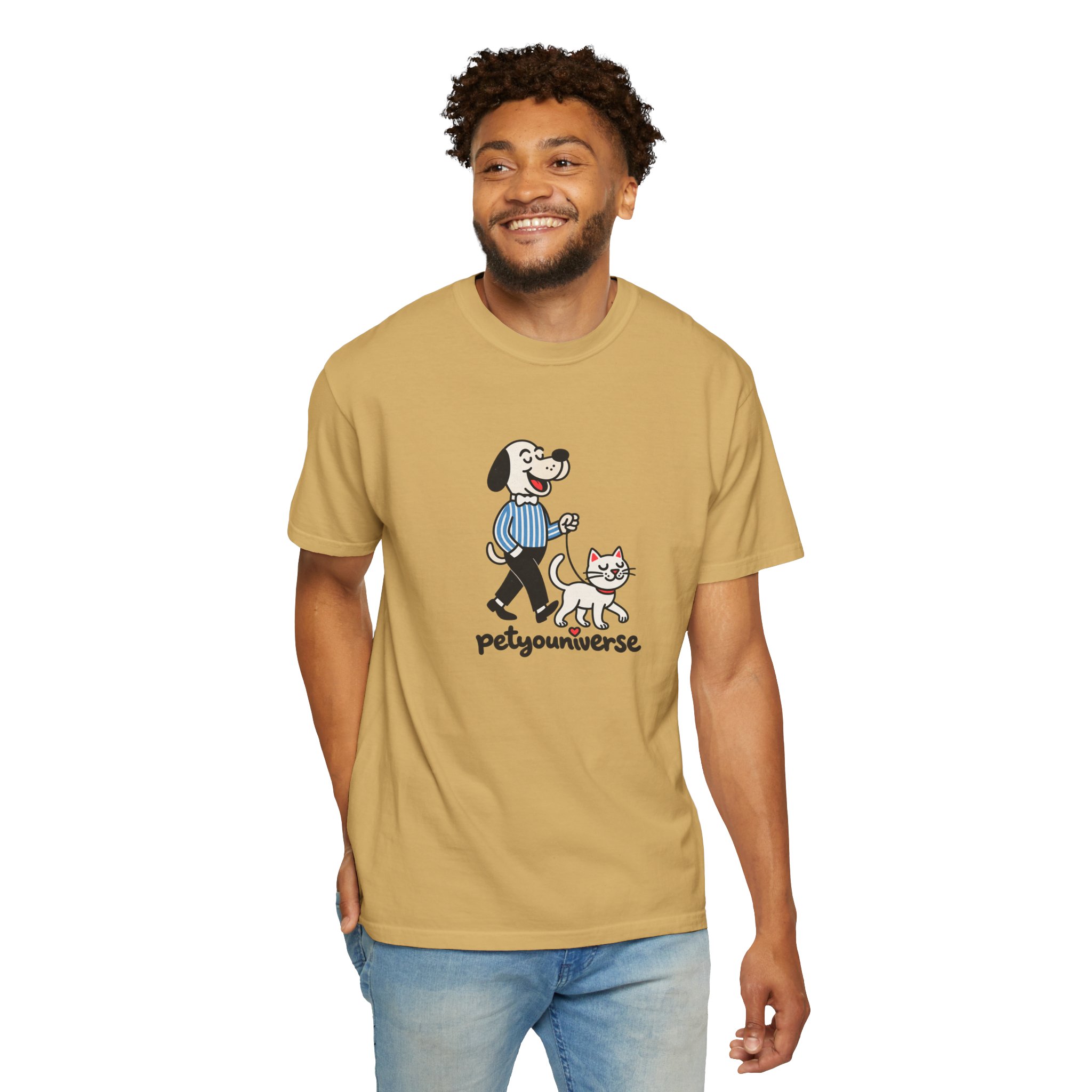 PetYouniverse Walking Dog & Cat Tee — Cute Retro Pet Graphic T-Shirt - Image 25