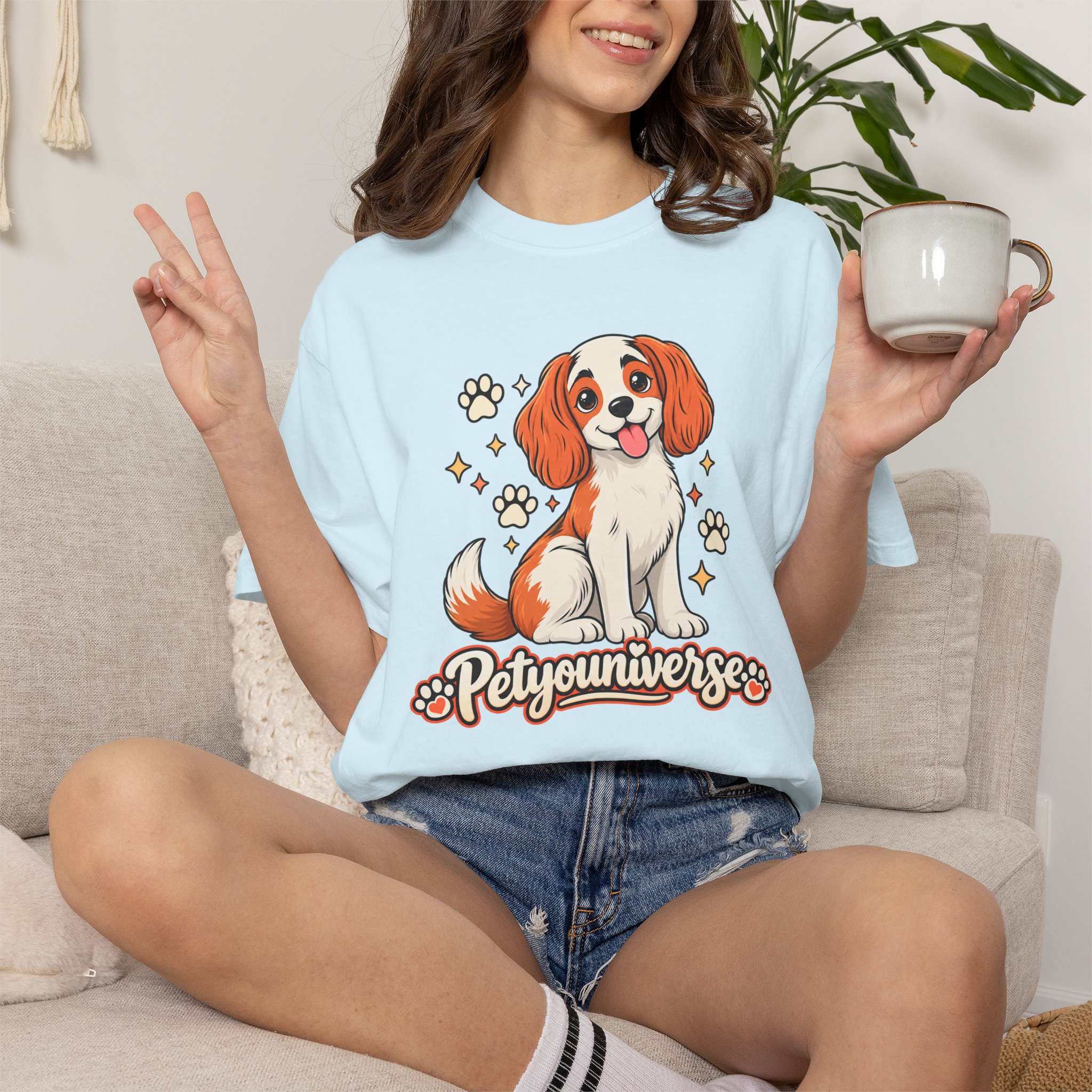 Cavalier King Charles Dog T-Shirt — "PetYoUniverse" Cute Puppy Graphic Tee - Image 84