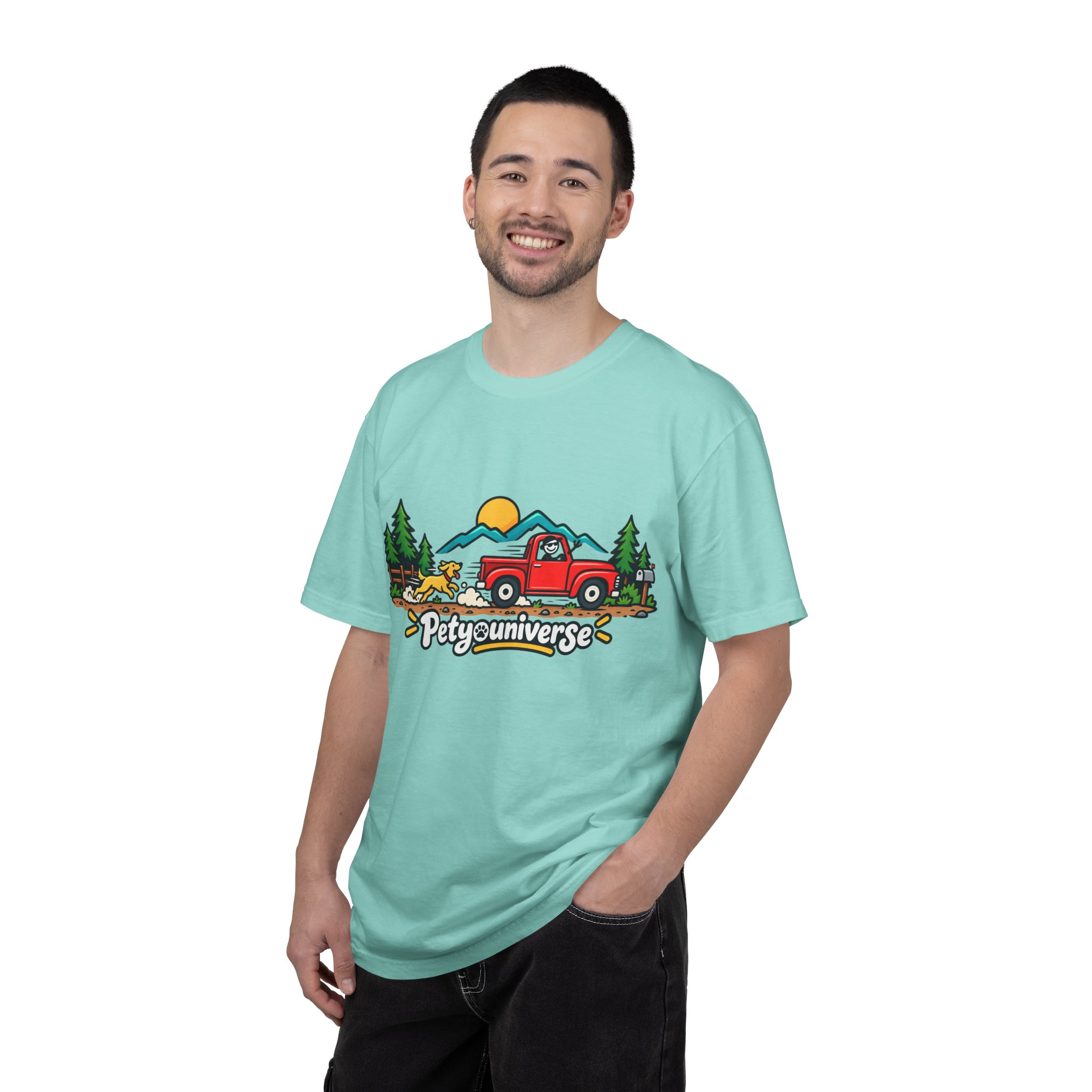 Petyuniverse Retro Truck & Dog Graphic T-Shirt - Image 58