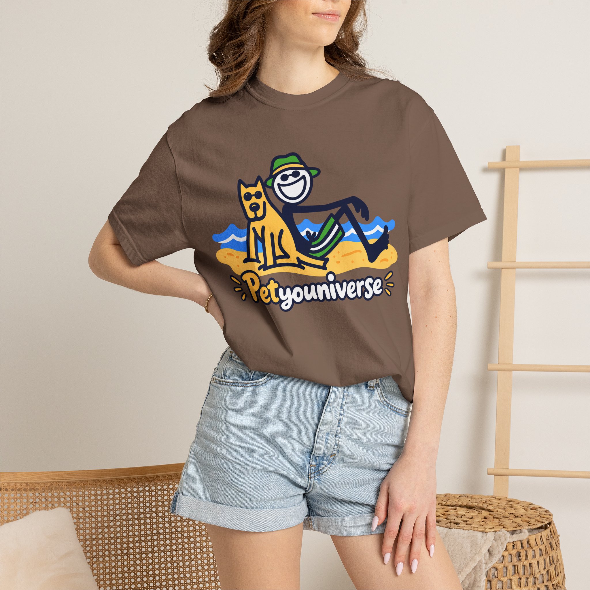 PetYouUniverse Beach Tee — Cute Dog & Owner Graphic T-Shirt - Image 34