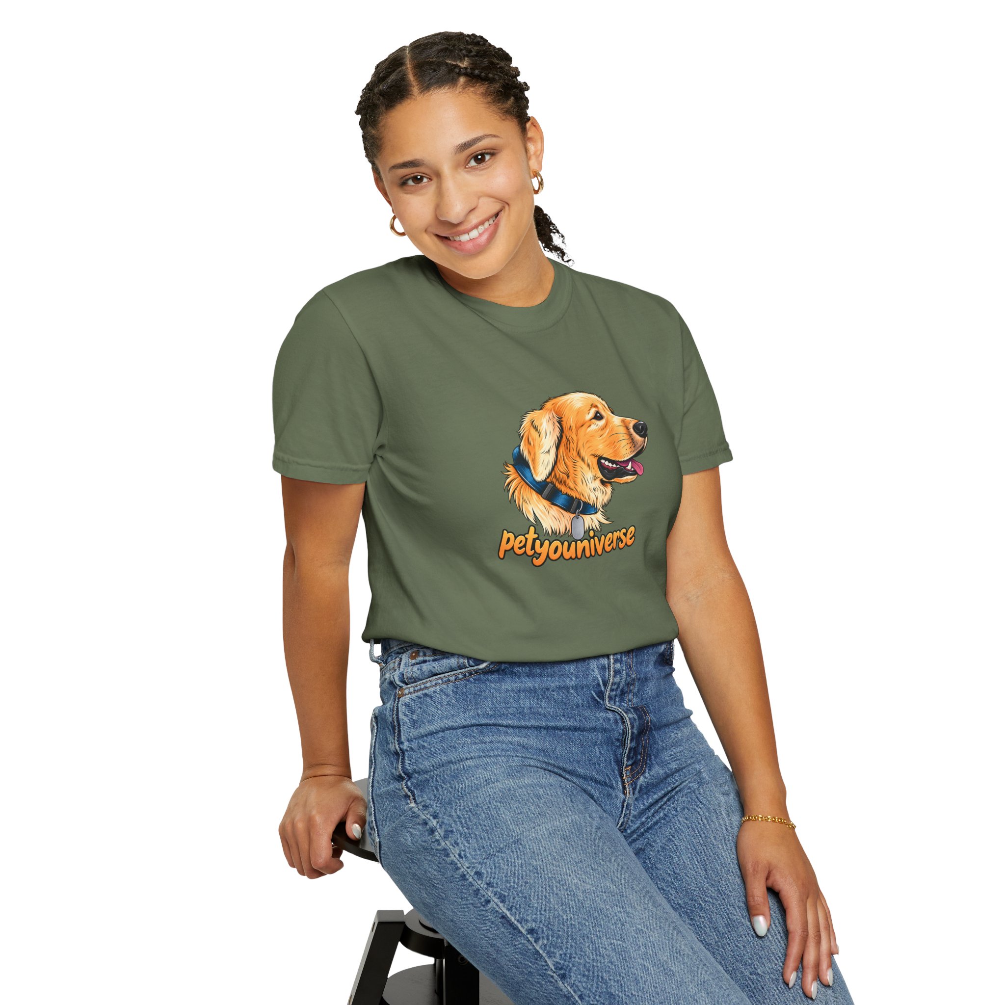 Golden Retriever Portrait T-Shirt – PetYoUniverse Graphic Tee - Image 42