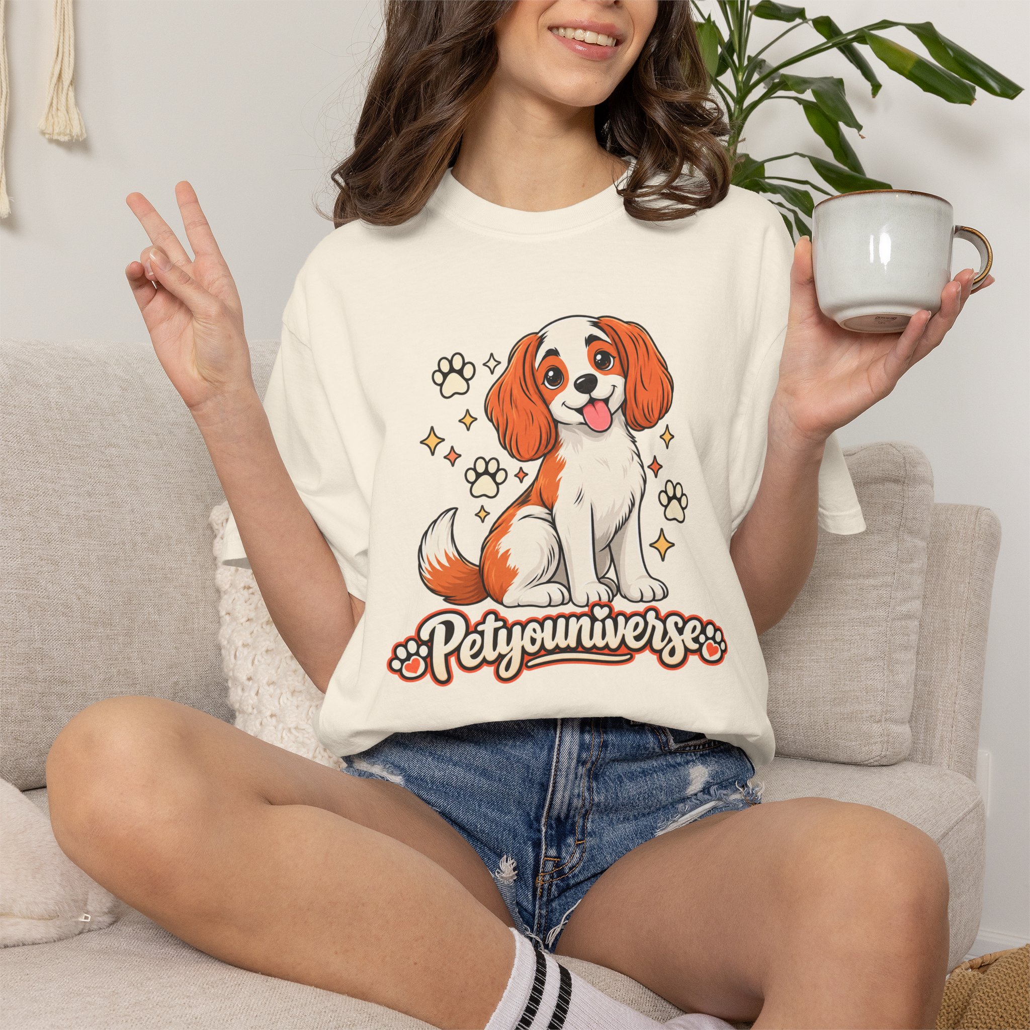 Cavalier King Charles Dog T-Shirt — "PetYoUniverse" Cute Puppy Graphic Tee - Image 3