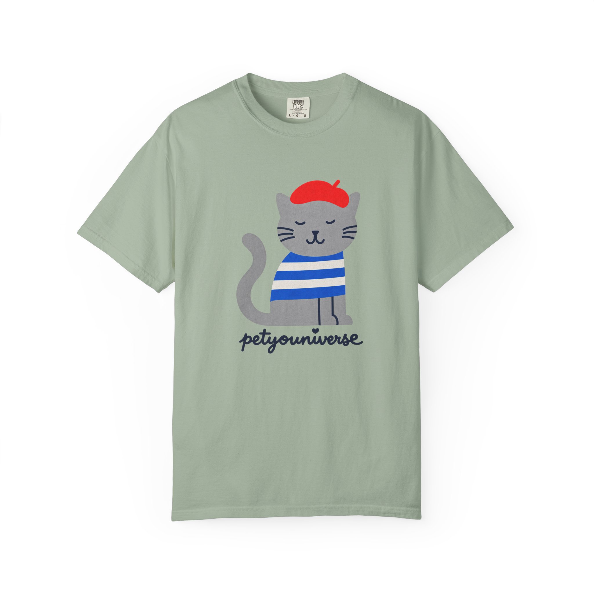 Cat Graphic T-Shirt — "petiyouniverse" Cute French Cat Tee - Image 55