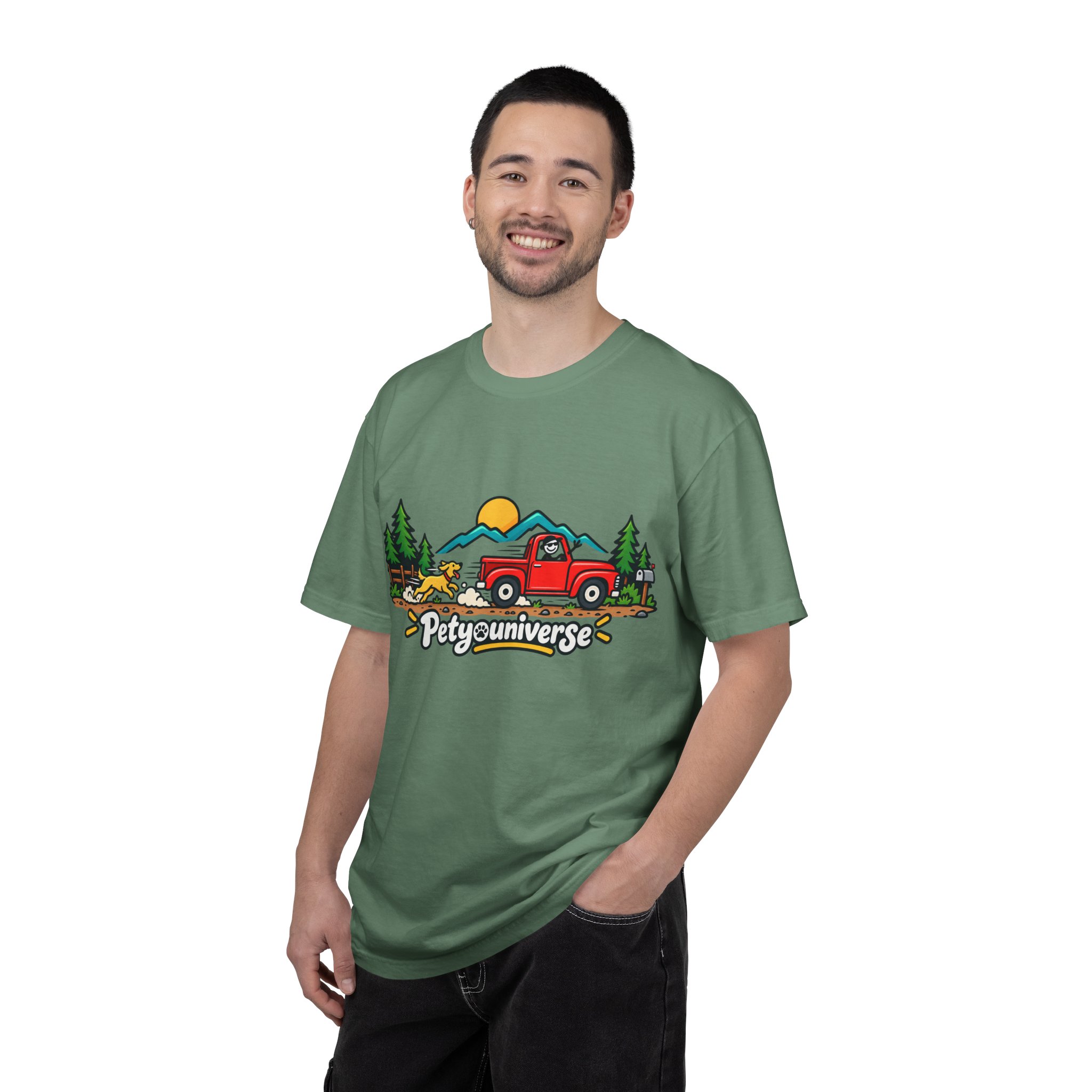 Petyuniverse Retro Truck & Dog Graphic T-Shirt - Image 67