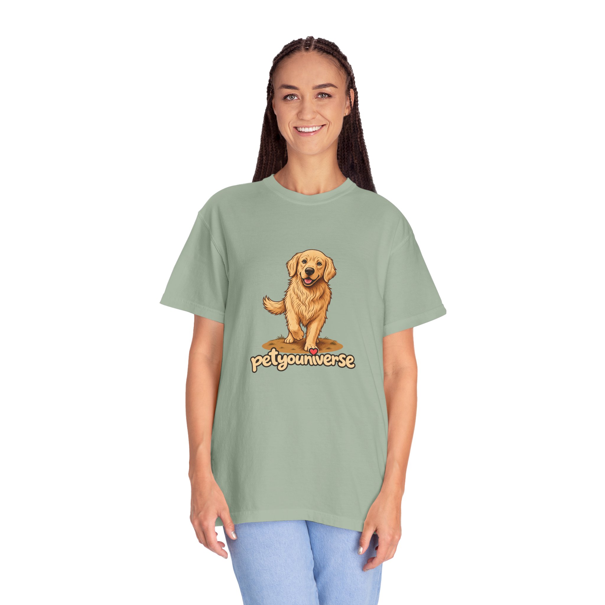 Golden Retriever Graphic T-Shirt — "PetYoUniverse" Cute Dog Tee - Image 68