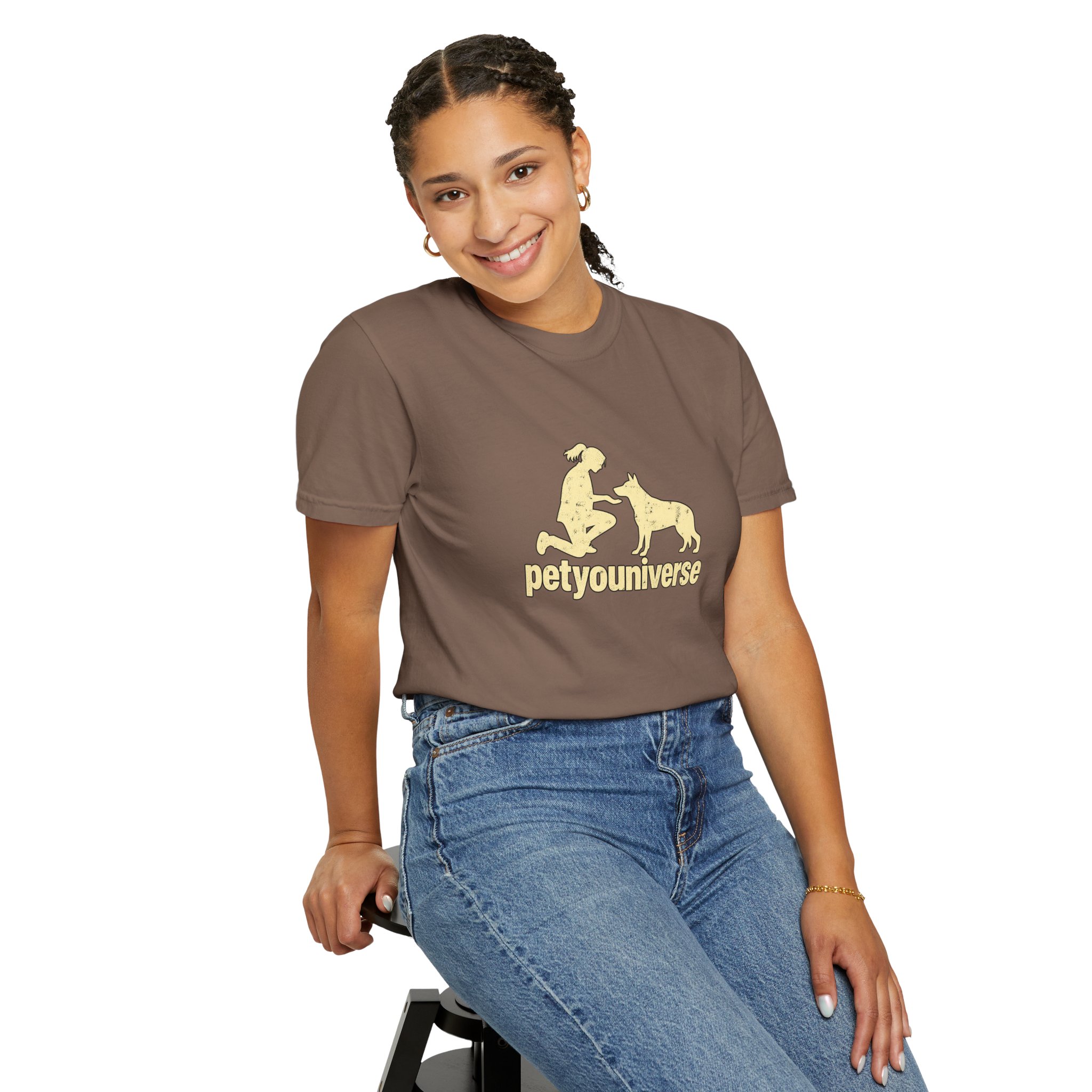 PetYoUniverse Dog Lover T-Shirt — Retro Paw & Pet Silhouette Tee - Image 42