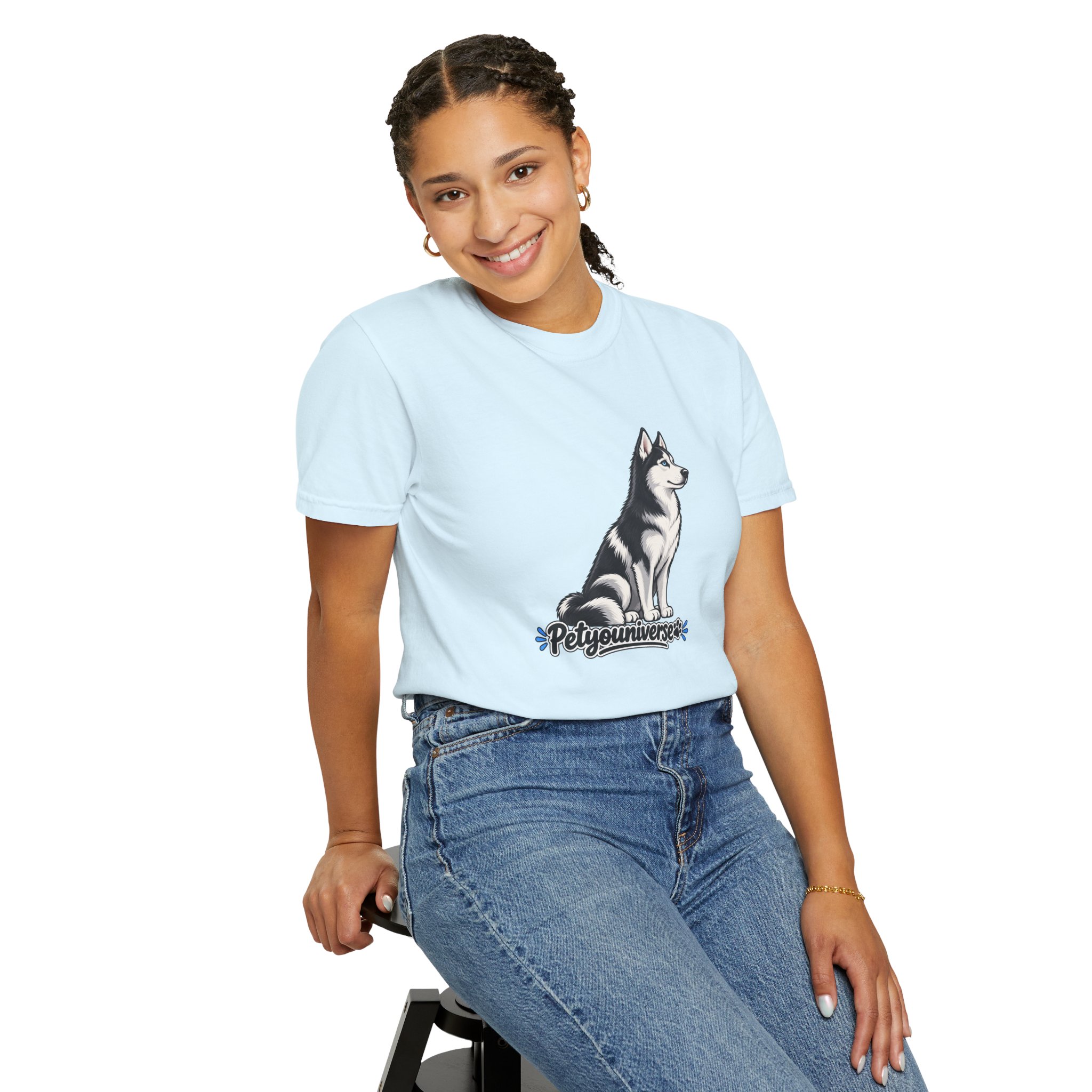 Husky Graphic T-Shirt — 'PetYoUniverse' Retro Dog Tee - Image 96