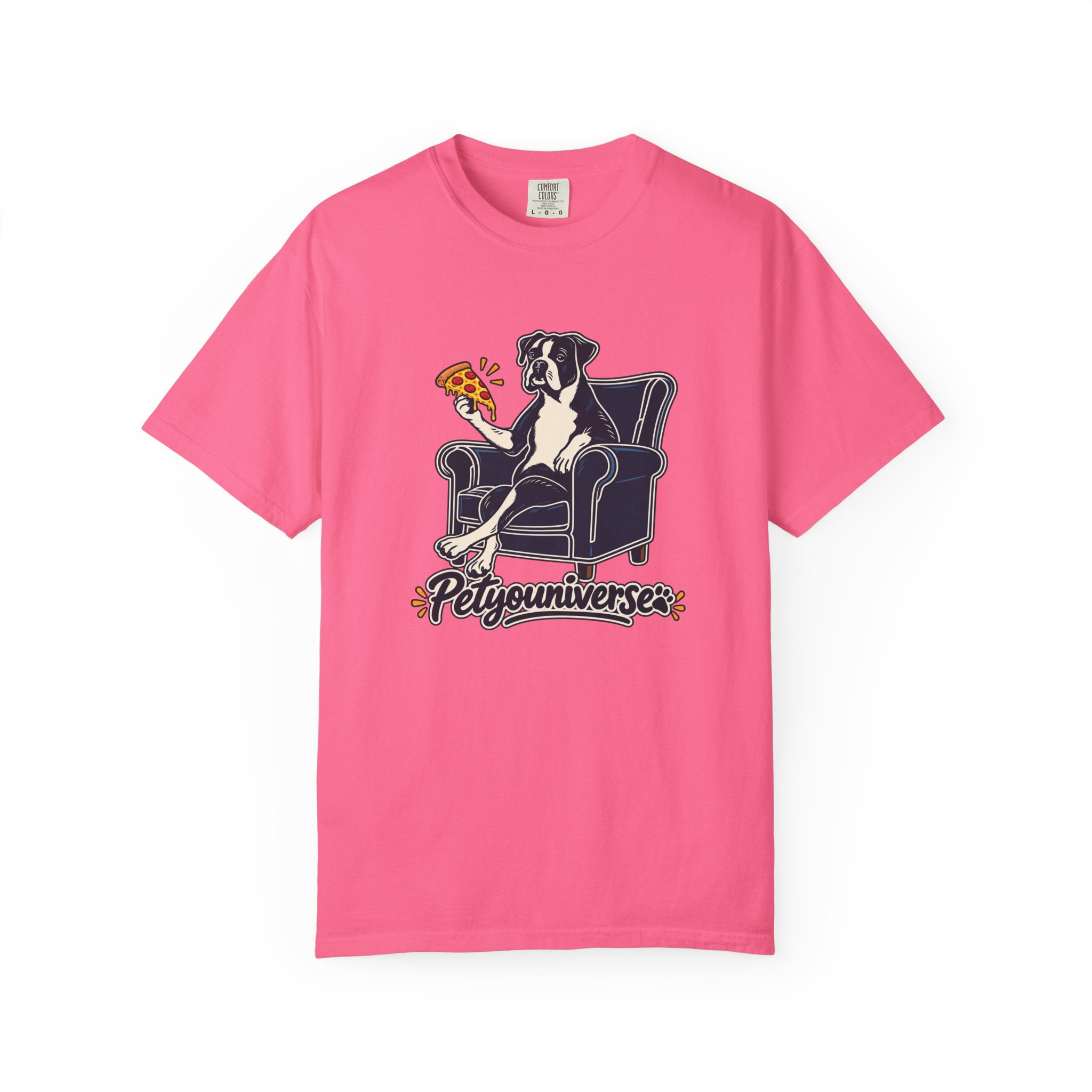 T-Shirt — PetYoUniverse Dog on Armchair with Pizza Graphic - Image 109