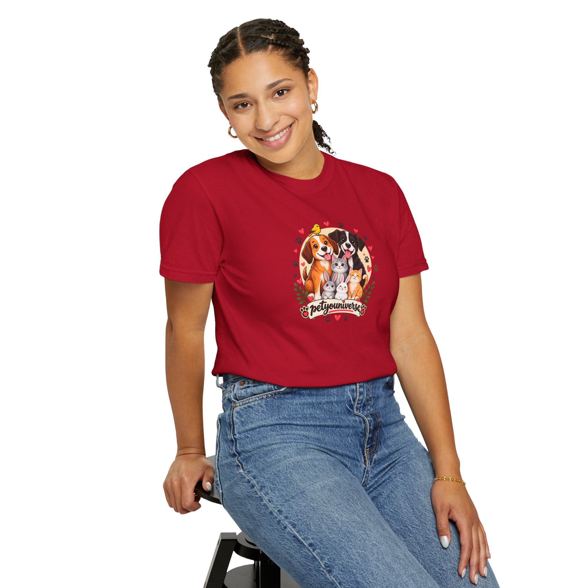 Dog Mom & Dad T-Shirt — 'Pet Parents' Cute Puppy Portrait Tee - Image 132