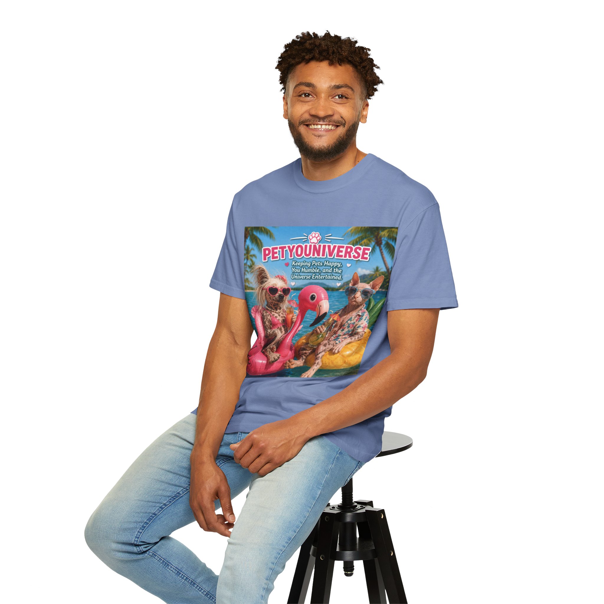 T-Shirt — "Petyouniverse" Summer Dog Vacation Graphic Tee - Image 83