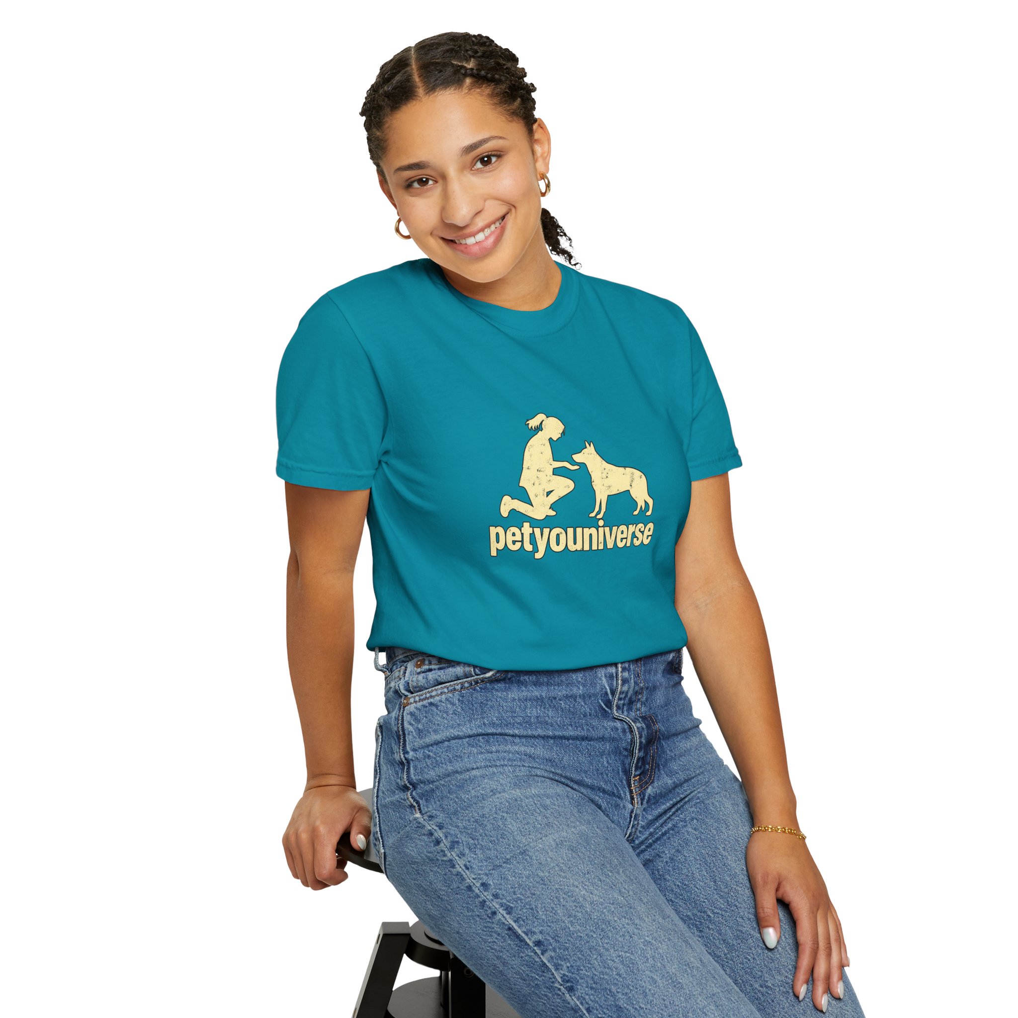 PetYoUniverse Dog Lover T-Shirt — Retro Paw & Pet Silhouette Tee - Image 69