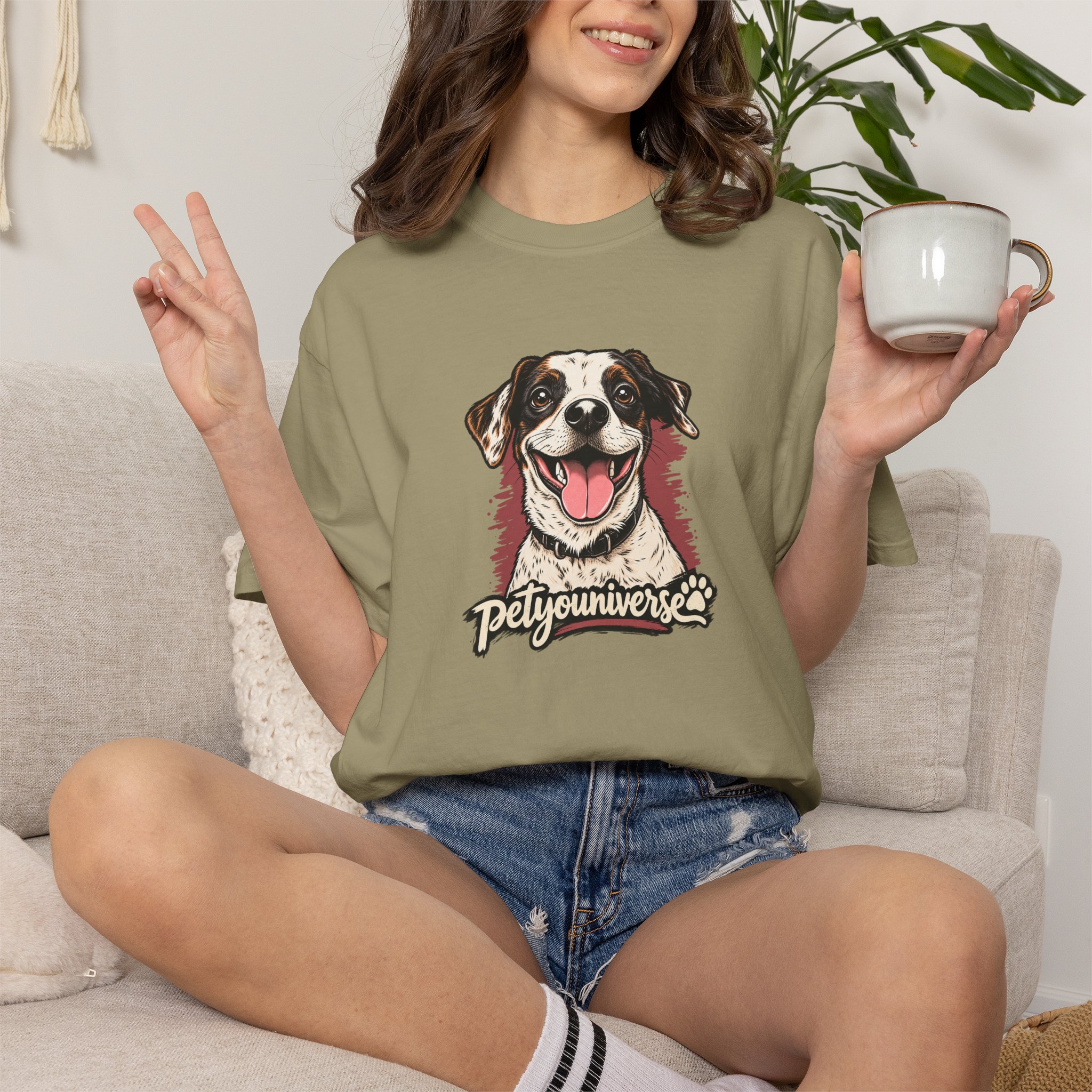 Dog Lover T-Shirt — Smiling Pup "Petyouniverse" Graphic Tee - Image 19