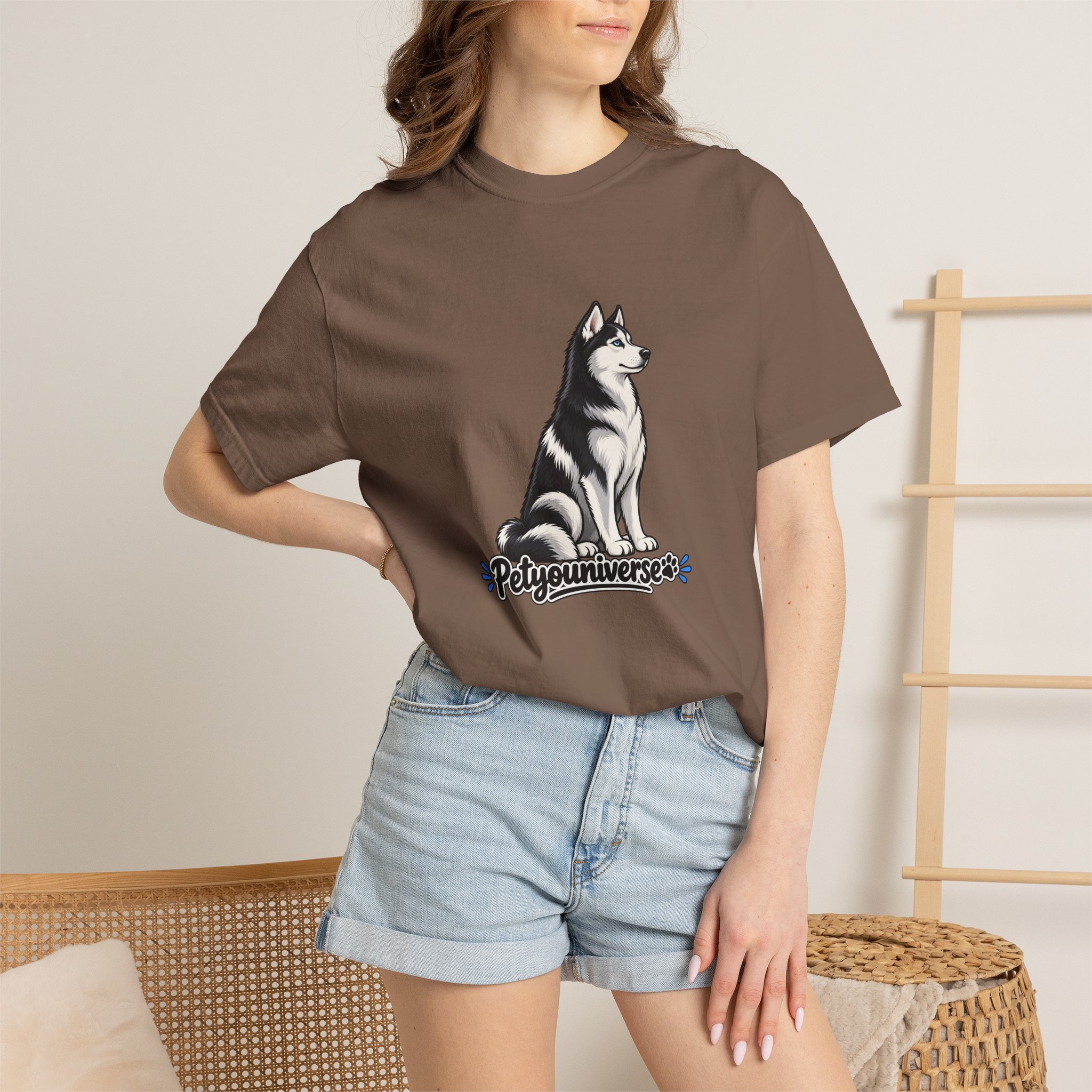 Husky Graphic T-Shirt — 'PetYoUniverse' Retro Dog Tee - Image 38