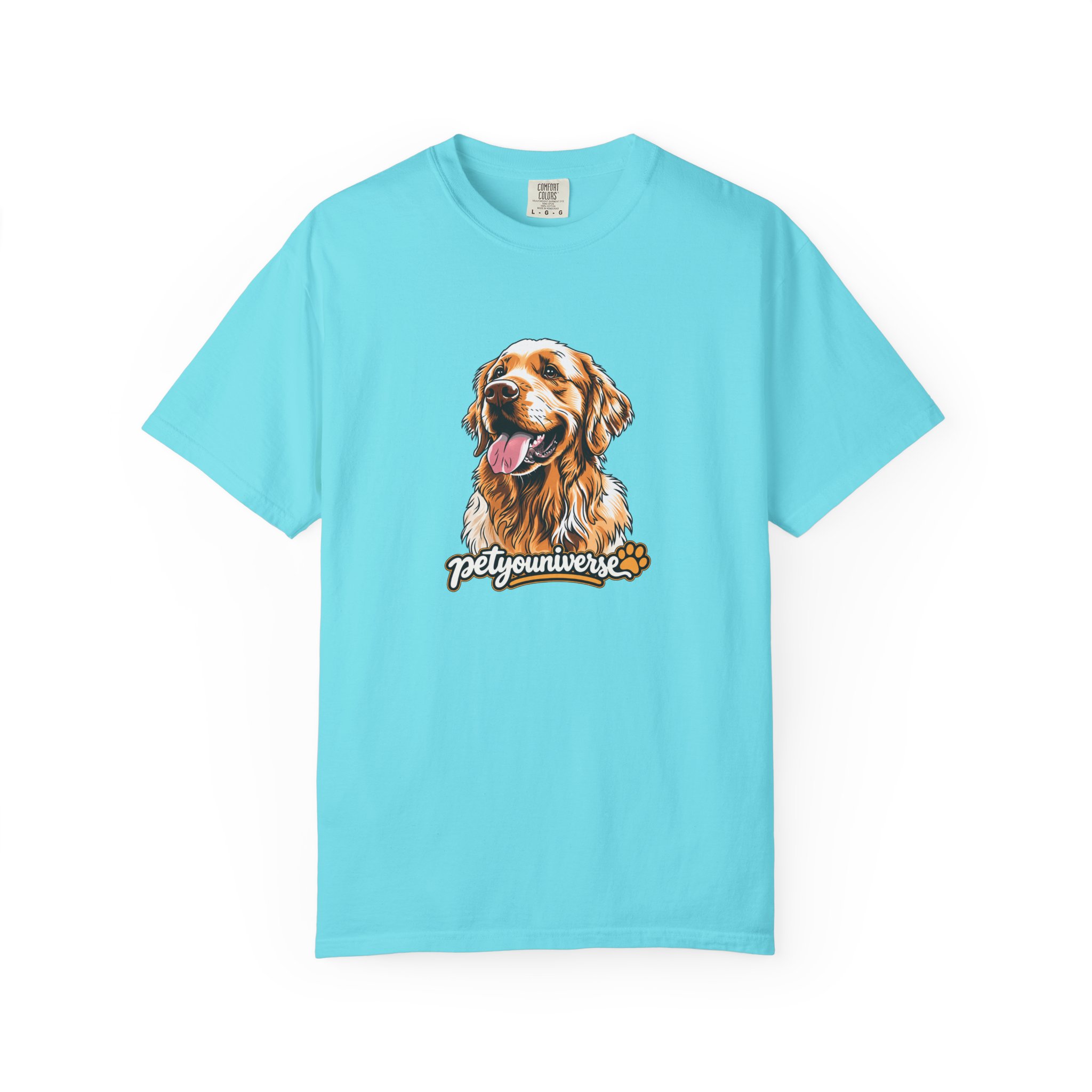 Dog Lover T-Shirt — Golden Retriever Portrait "PetYoUniverse" Graphic - Image 91